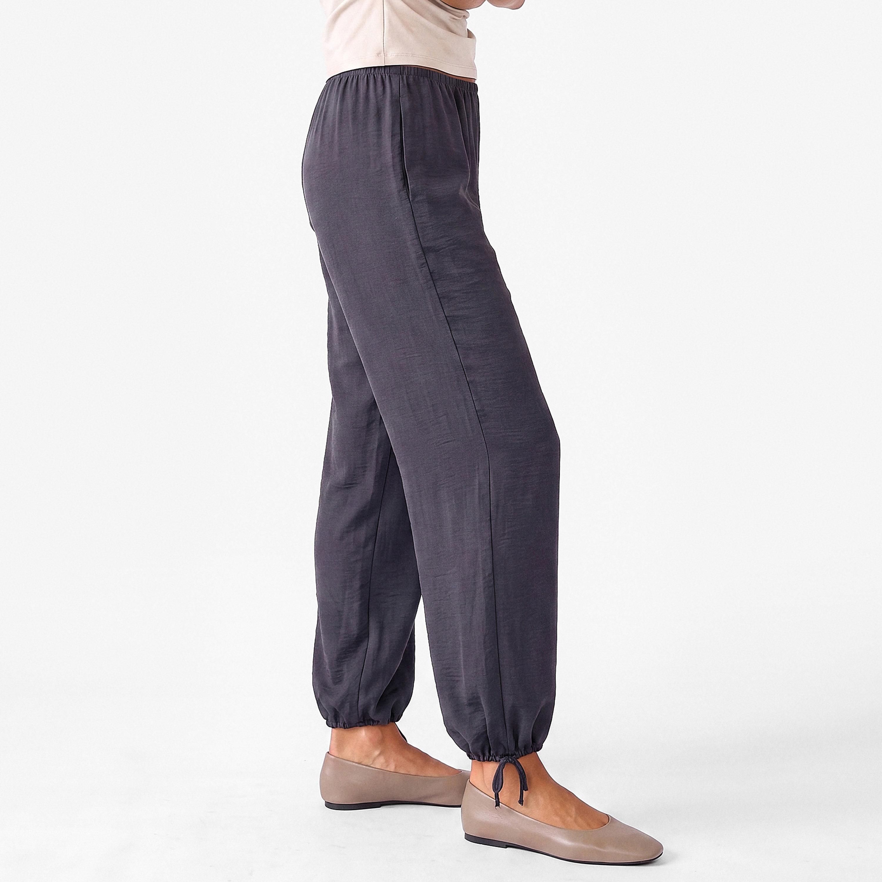 KOTON Blue Textured Women's Trousers-women-clothing-trousers-image-3