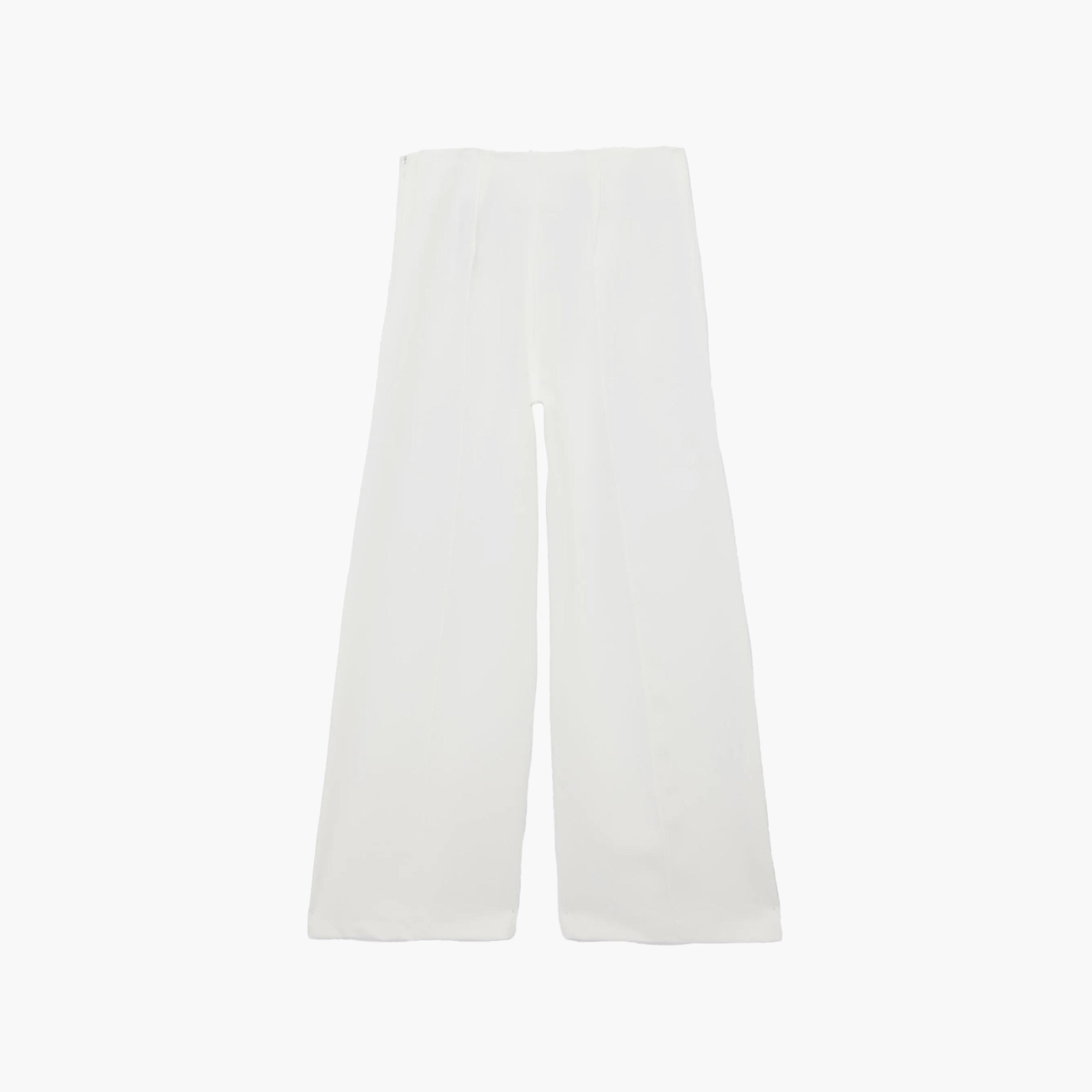 KOTON White Concealed Zip Women's Trousers-women-clothing-trousers-image-1
