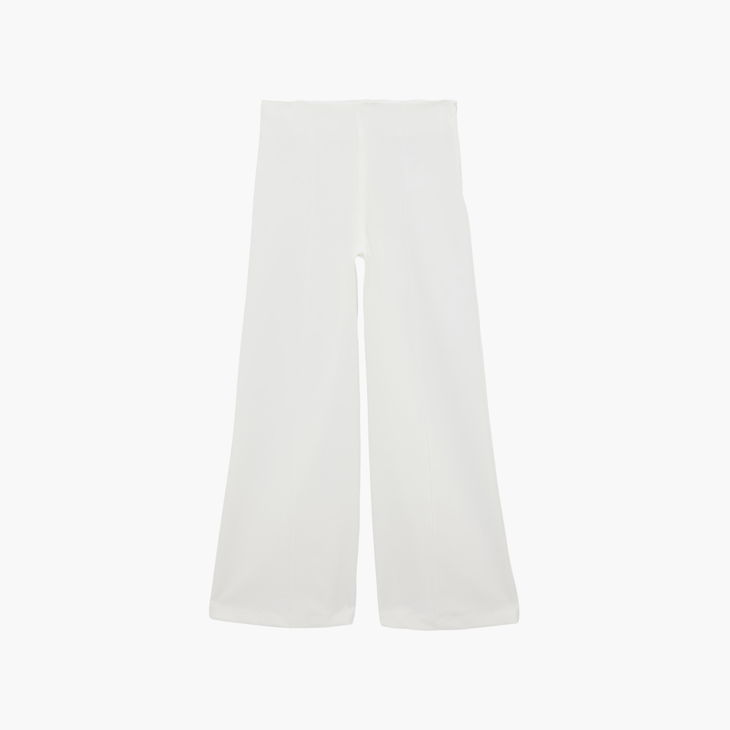 KOTON White Concealed Zip Women's Trousers-women-clothing-trousers-image-2