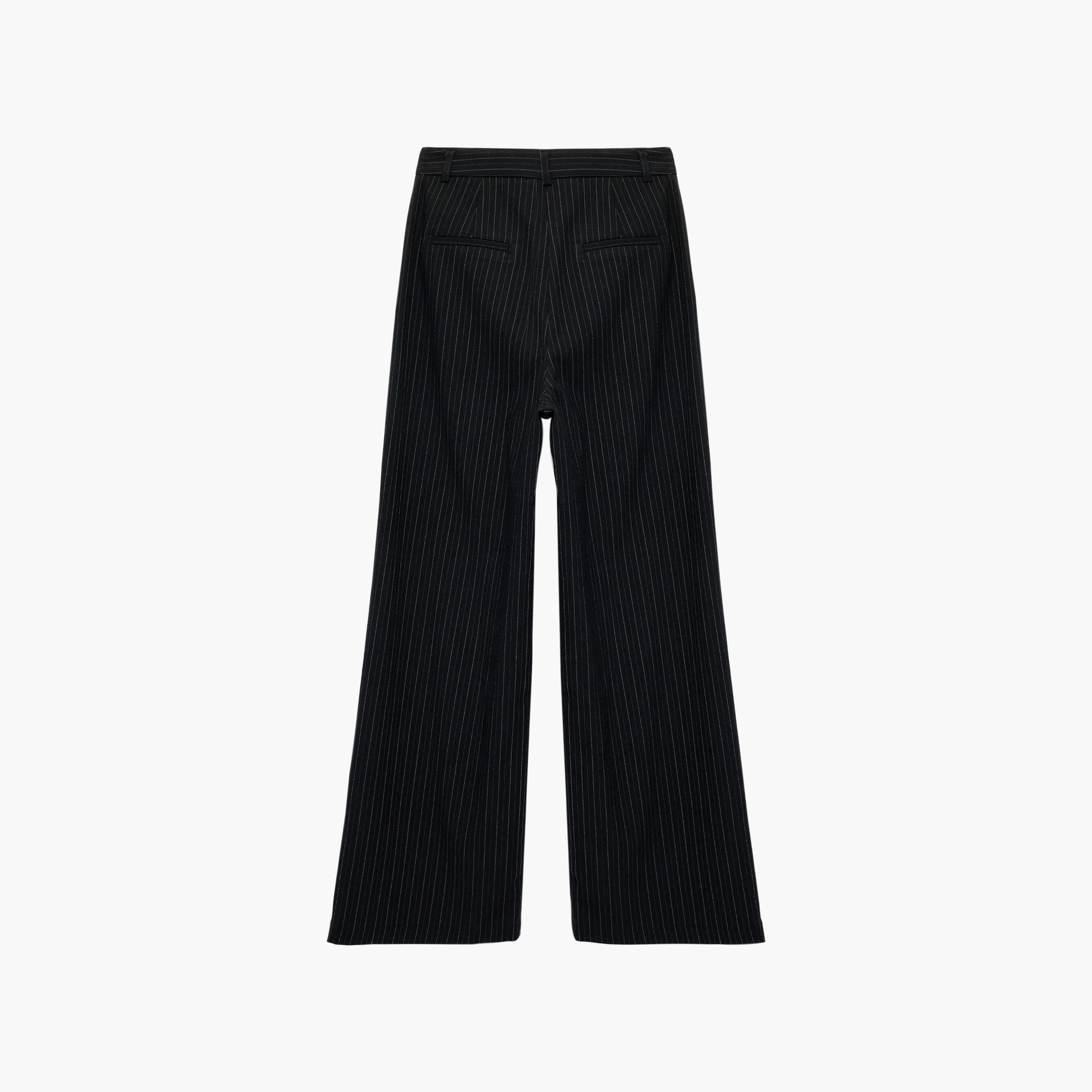 KOTON Navy Striped Wide Leg Women's Trousers-women-clothing-trousers-image-6