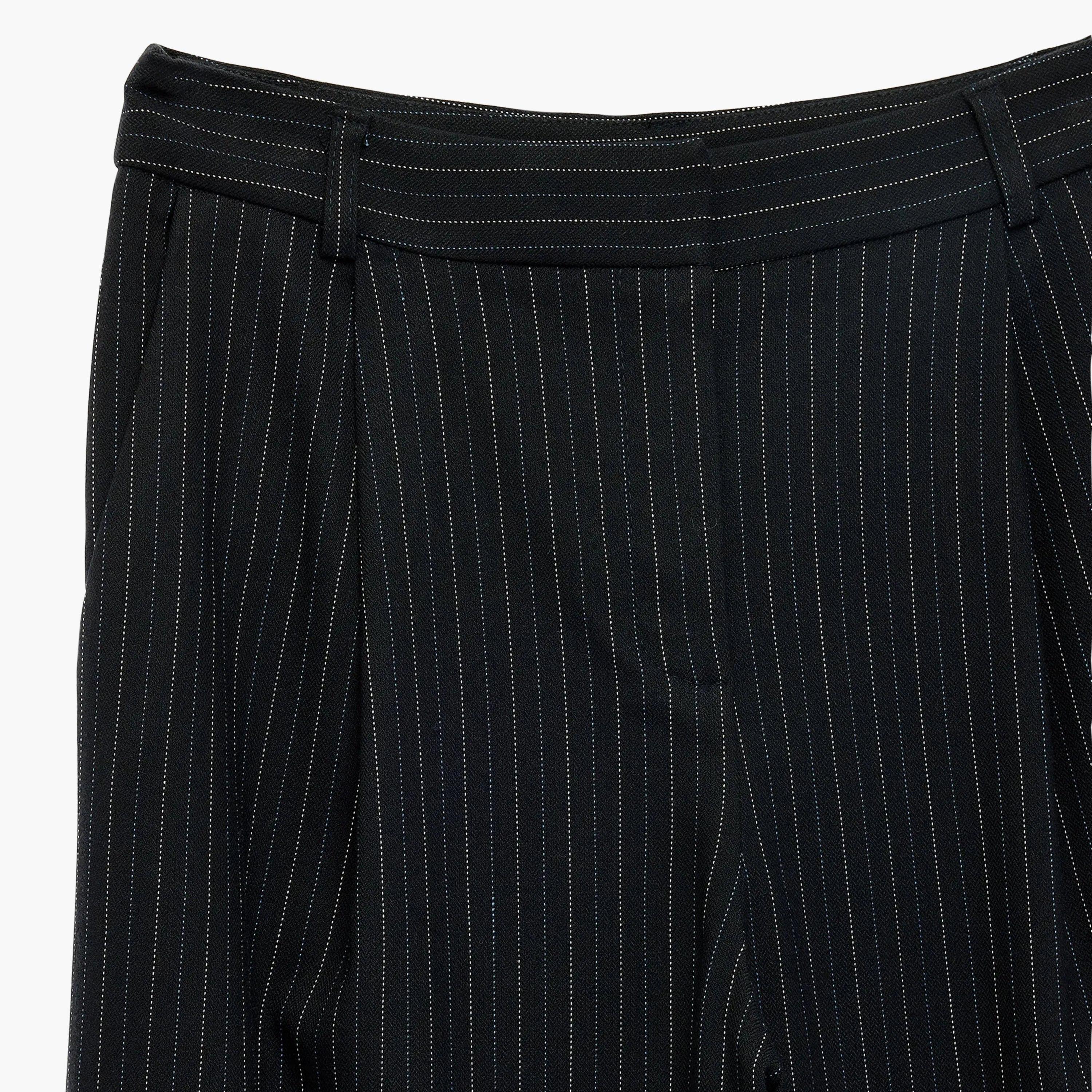 KOTON Navy Striped Wide Leg Women's Trousers-women-clothing-trousers-image-7