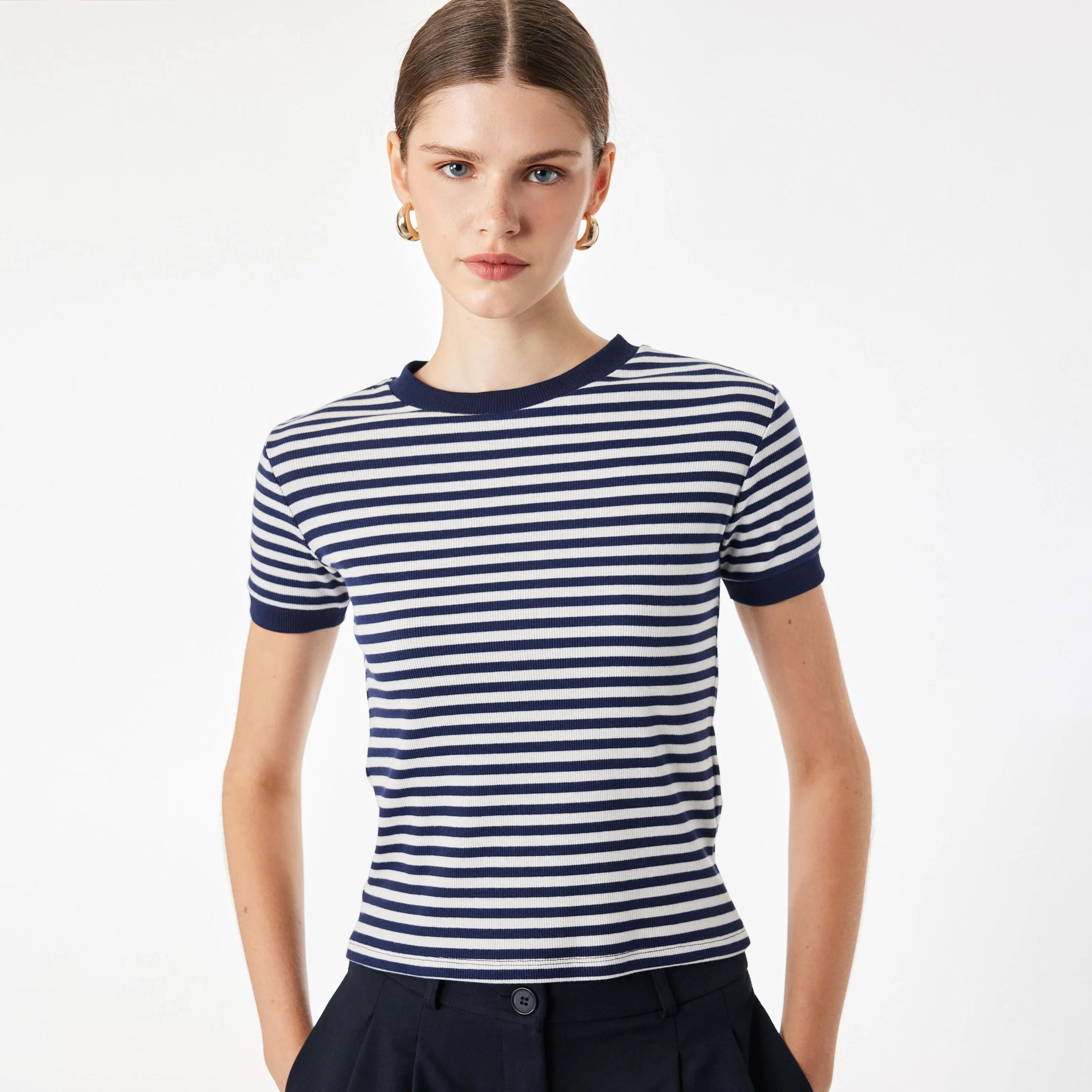 KOTON Striped Women's T-Shirt-women-clothing-tshirts-image-5