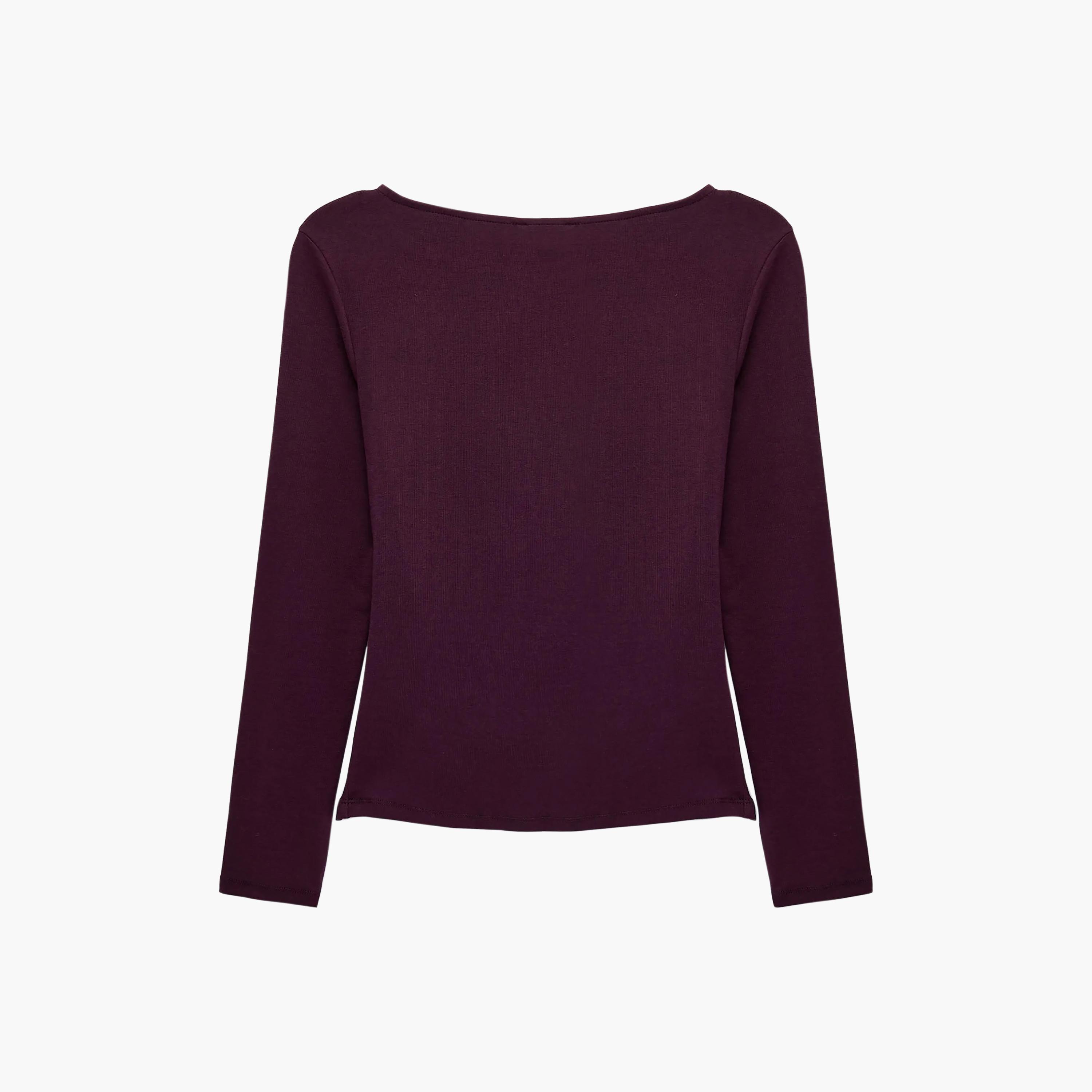 KOTON Burgundy Women's Top-women-clothing-shirtsandblouses-blouses-image-2