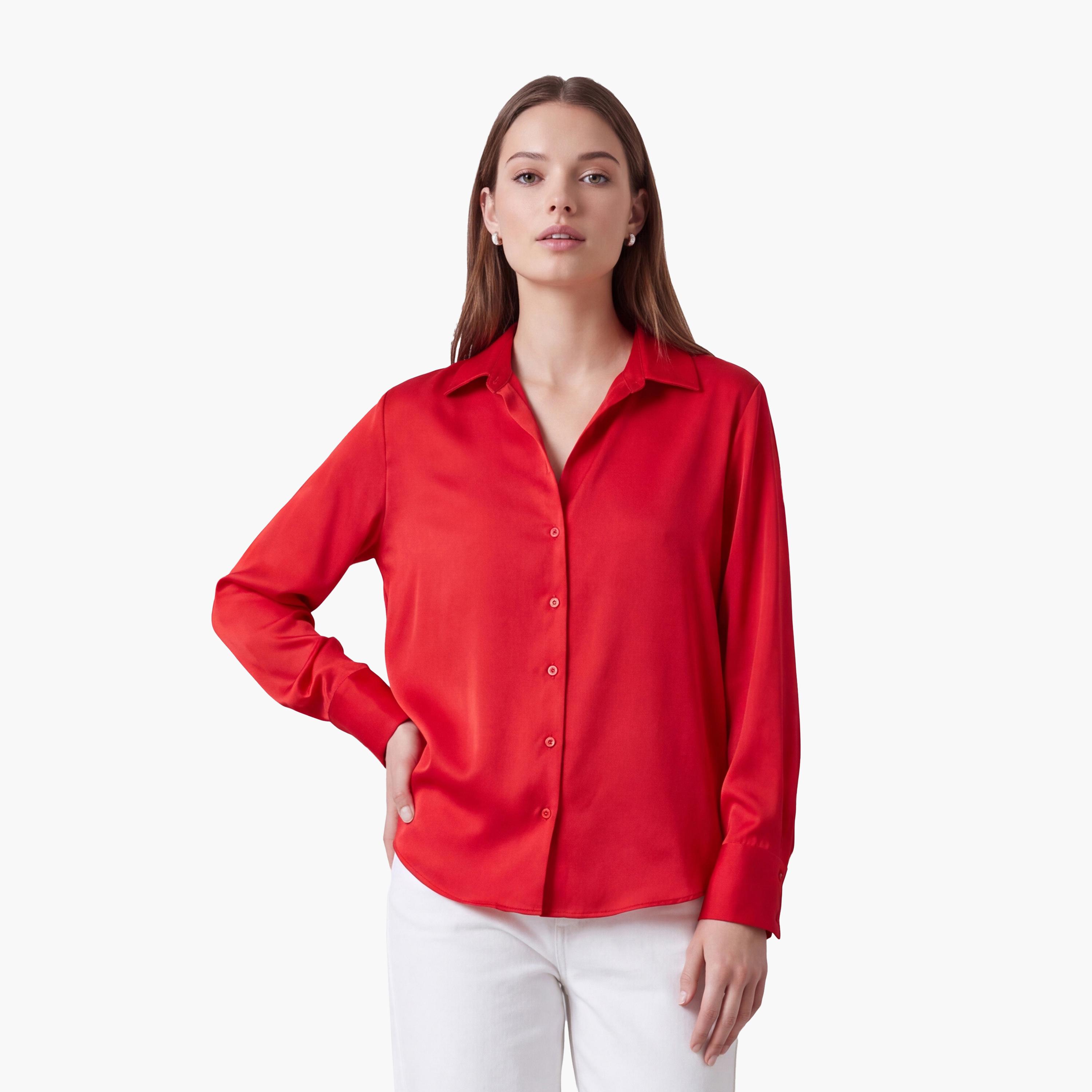 KOTON Collared Women's Shirt-women-clothing-shirtsandblouses-shirts-image-1