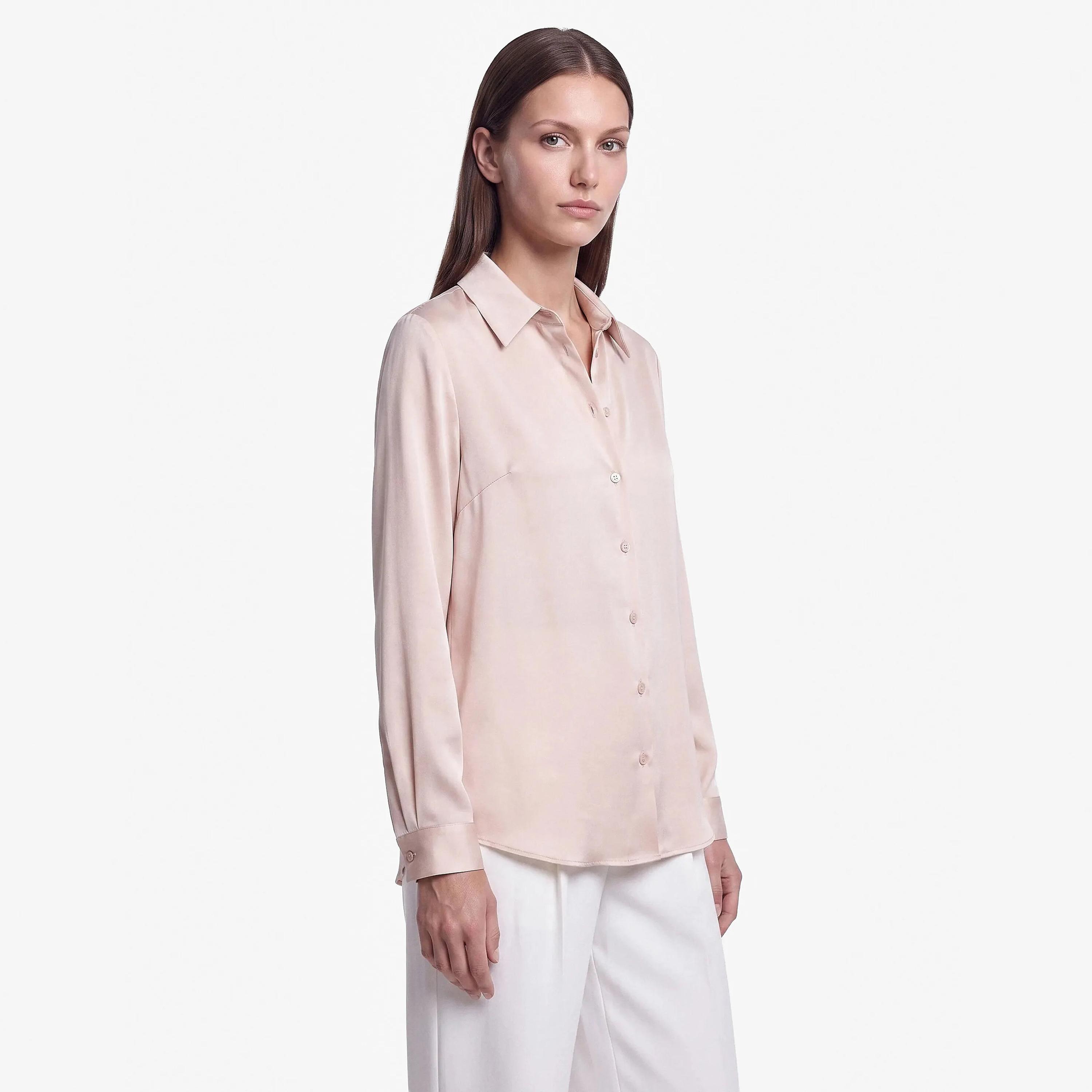 KOTON Pink Cotton Collared Women's Shirt-women-clothing-shirtsandblouses-shirts-image-3