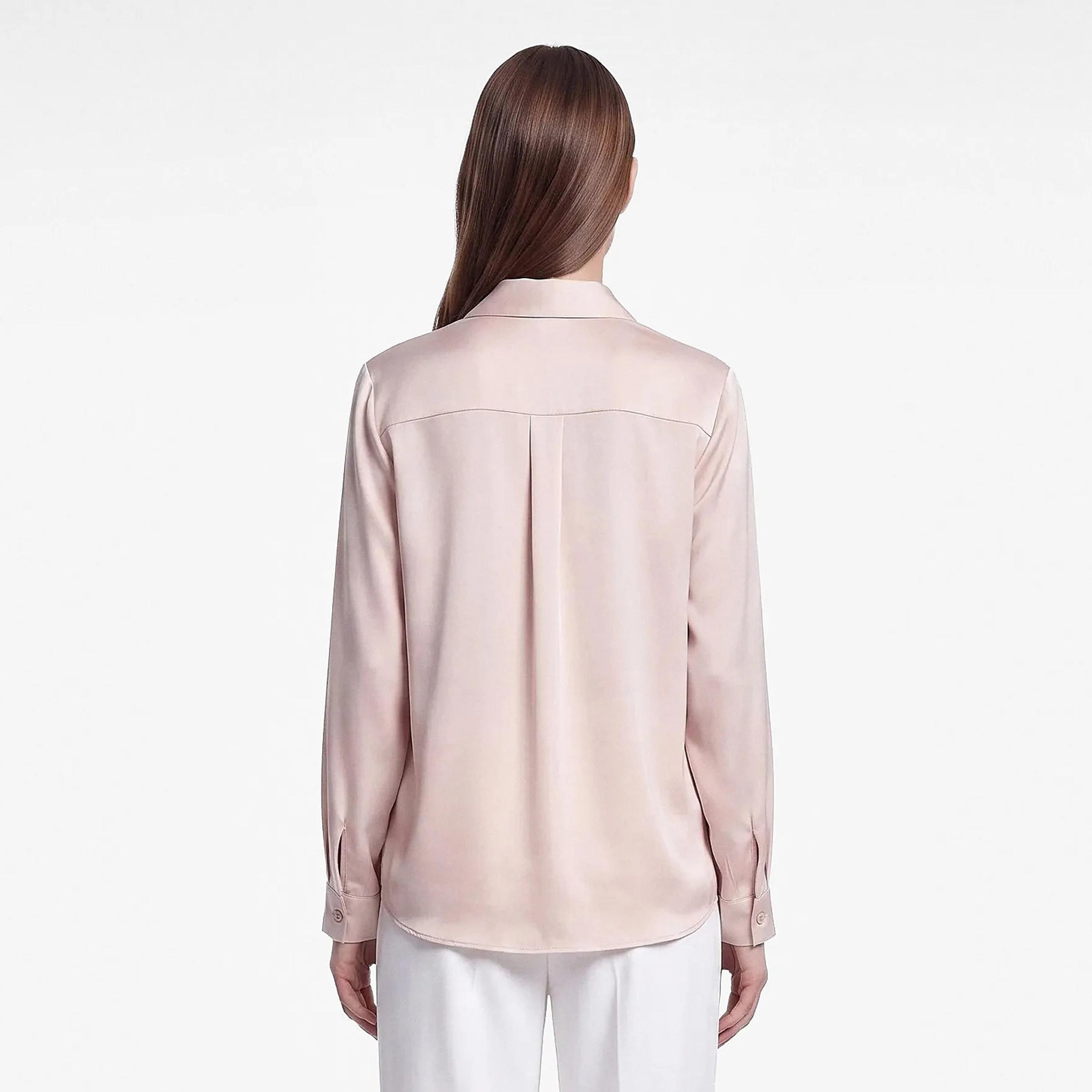 KOTON Pink Cotton Collared Women's Shirt-women-clothing-shirtsandblouses-shirts-image-4