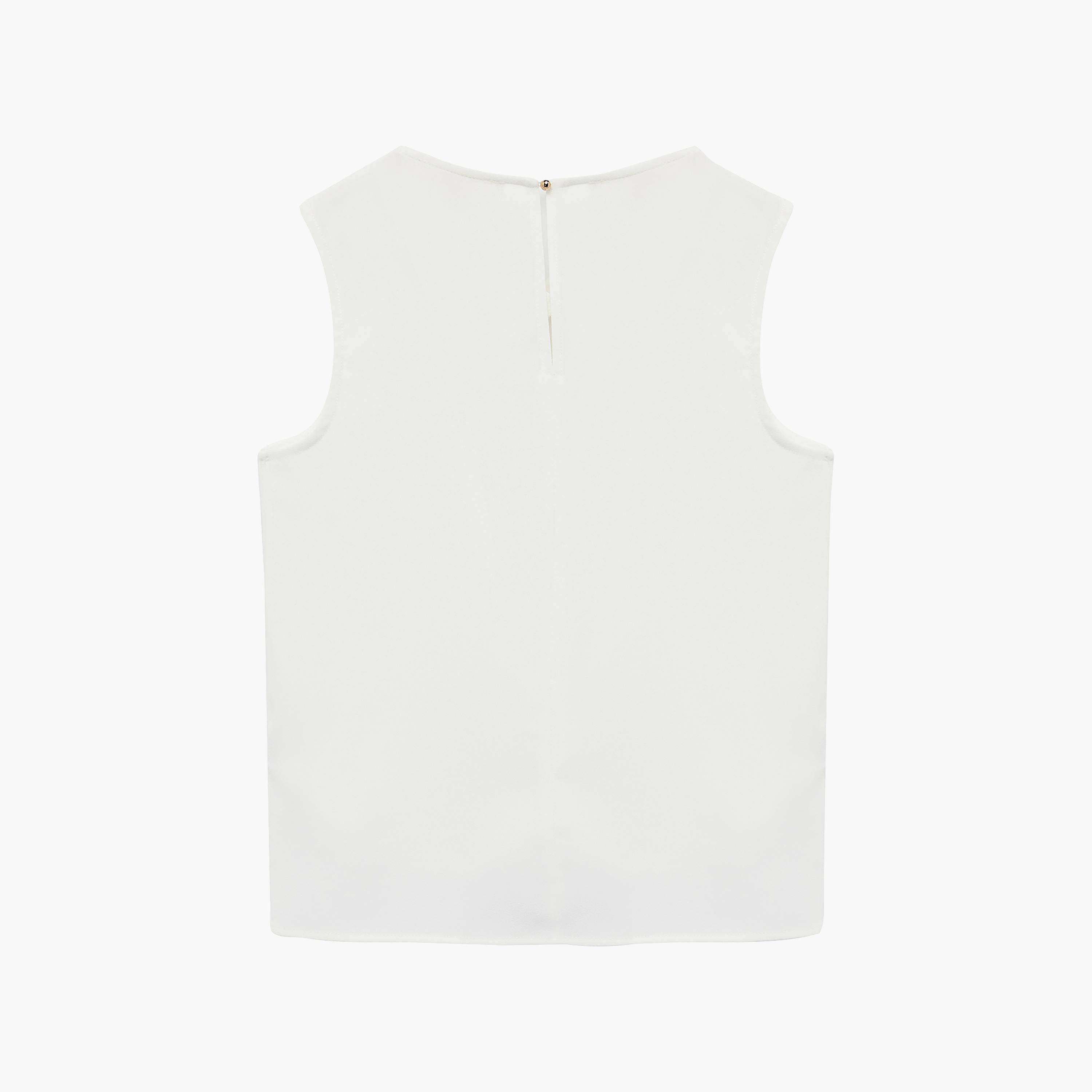 توب حريمي بفتحة رقبة منسدلة (كاول نك) باللون الأبيض من كوتون-women-clothing-shirtsandblouses-blouses-image-5