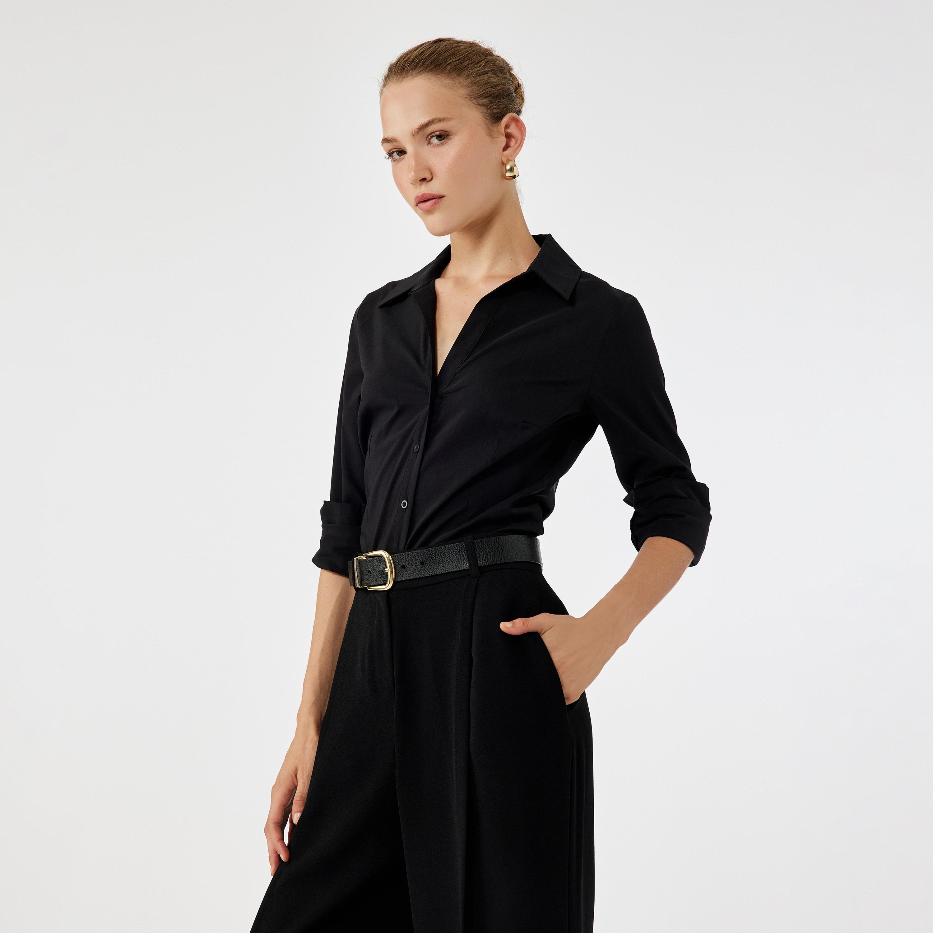 قميص نسائي بياقة من كوتون-women-clothing-shirtsandblouses-shirts-image-1