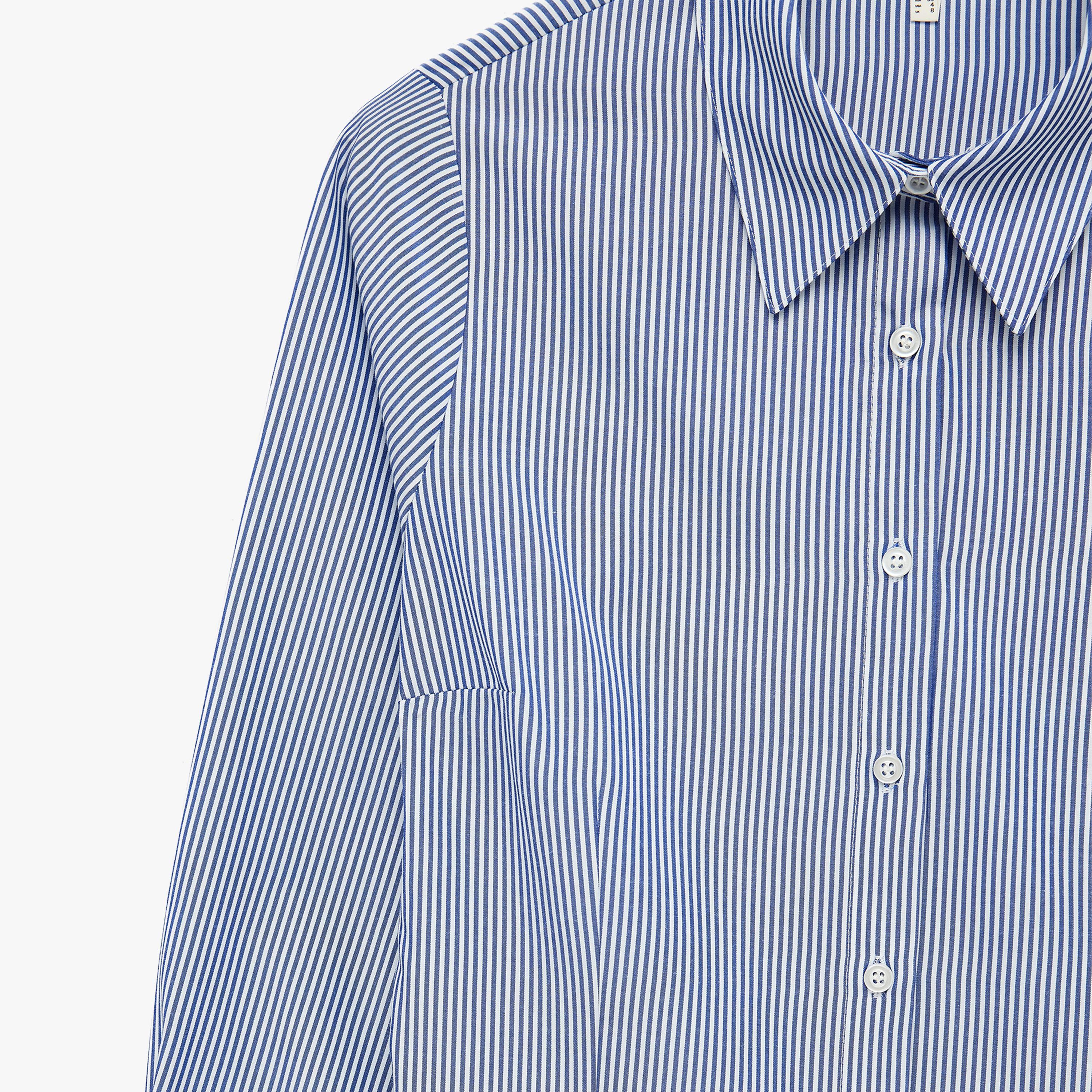 KOTON Blue Striped Pointed Collar Women's Shirt-women-clothing-shirtsandblouses-shirts-image-4