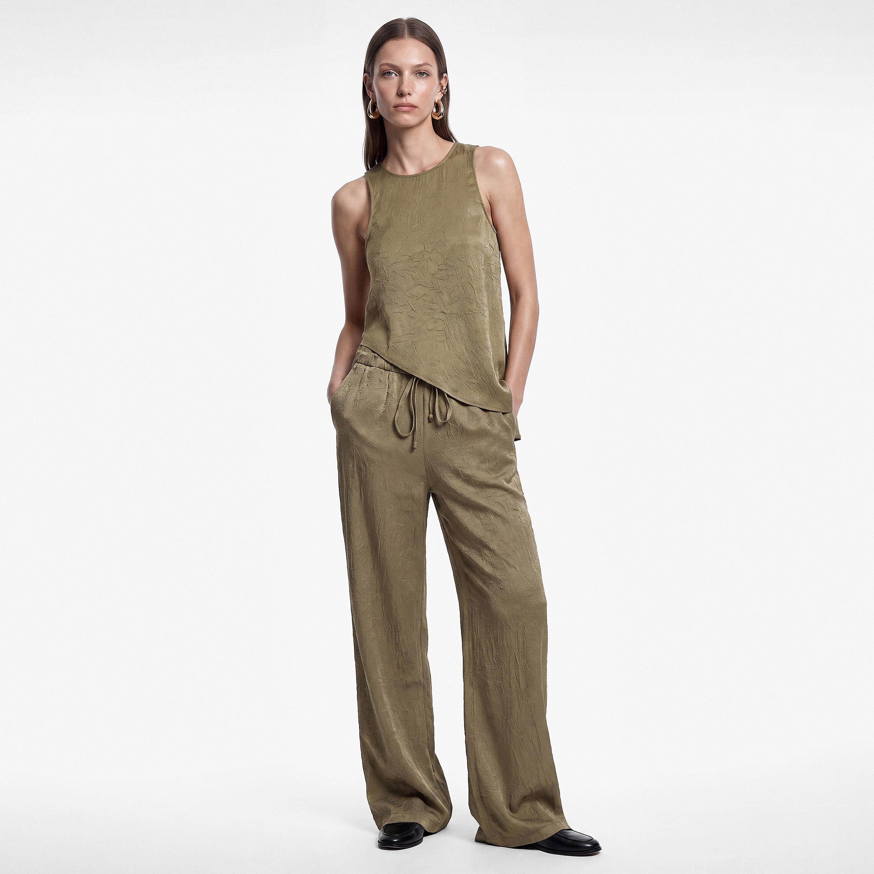 KOTON Green Textured Women's Top-women-clothing-shirtsandblouses-blouses-image-2