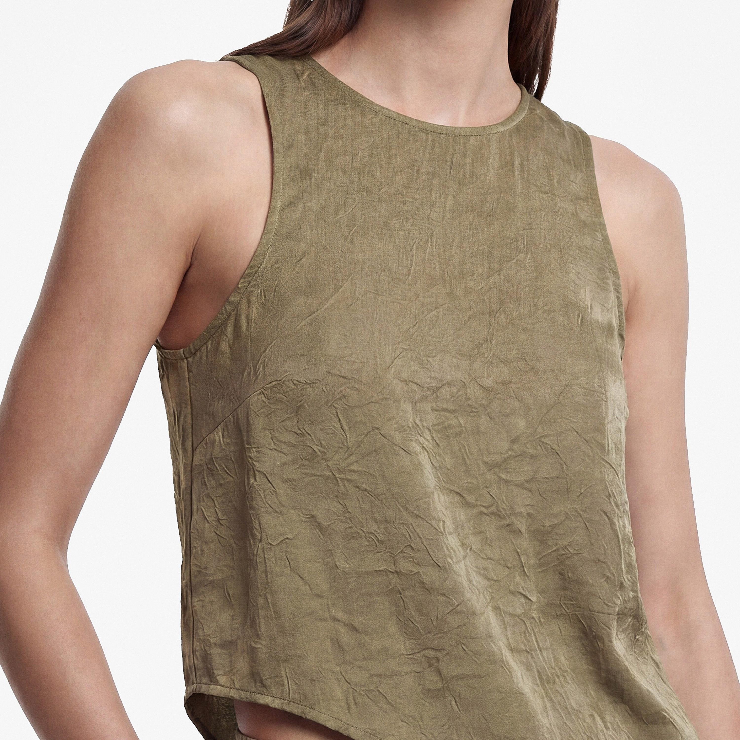 KOTON Green Textured Women's Top-women-clothing-shirtsandblouses-blouses-image-4