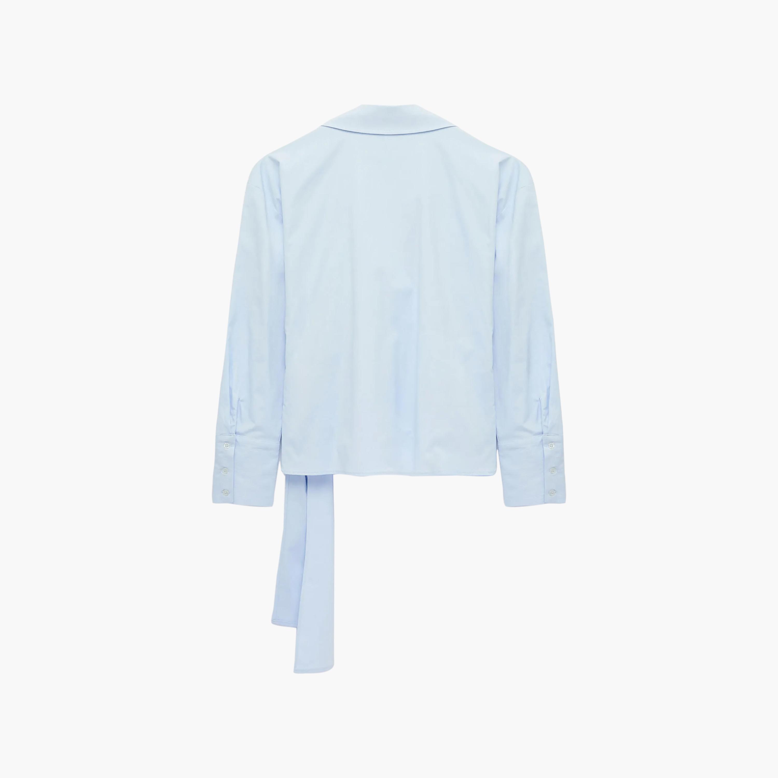 KOTON Blue Collared Women's Wrap Shirt-women-clothing-shirtsandblouses-shirts-image-6