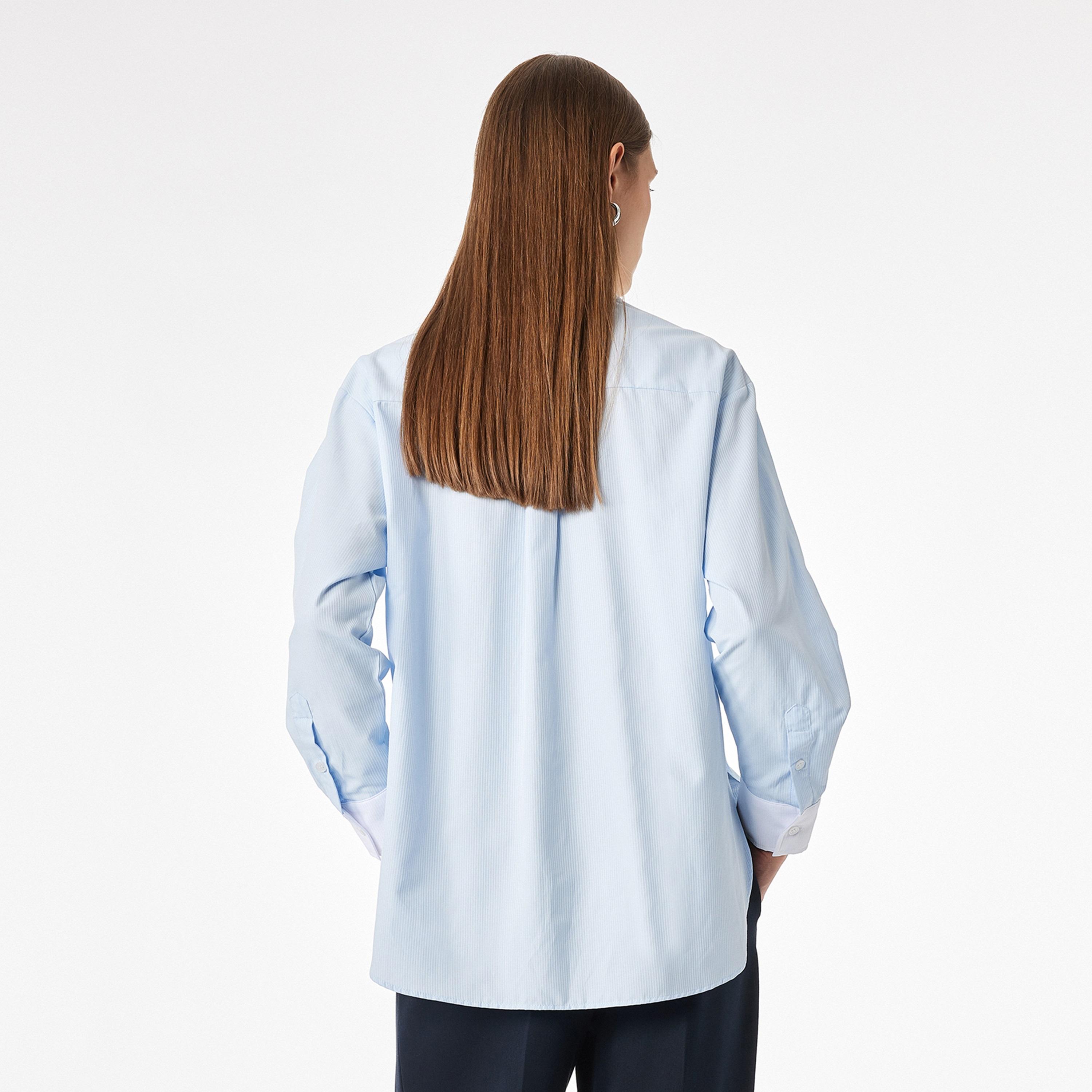 قميص نسائي مخطط باللون الأزرق من كوتون-women-clothing-shirtsandblouses-shirts-image-3