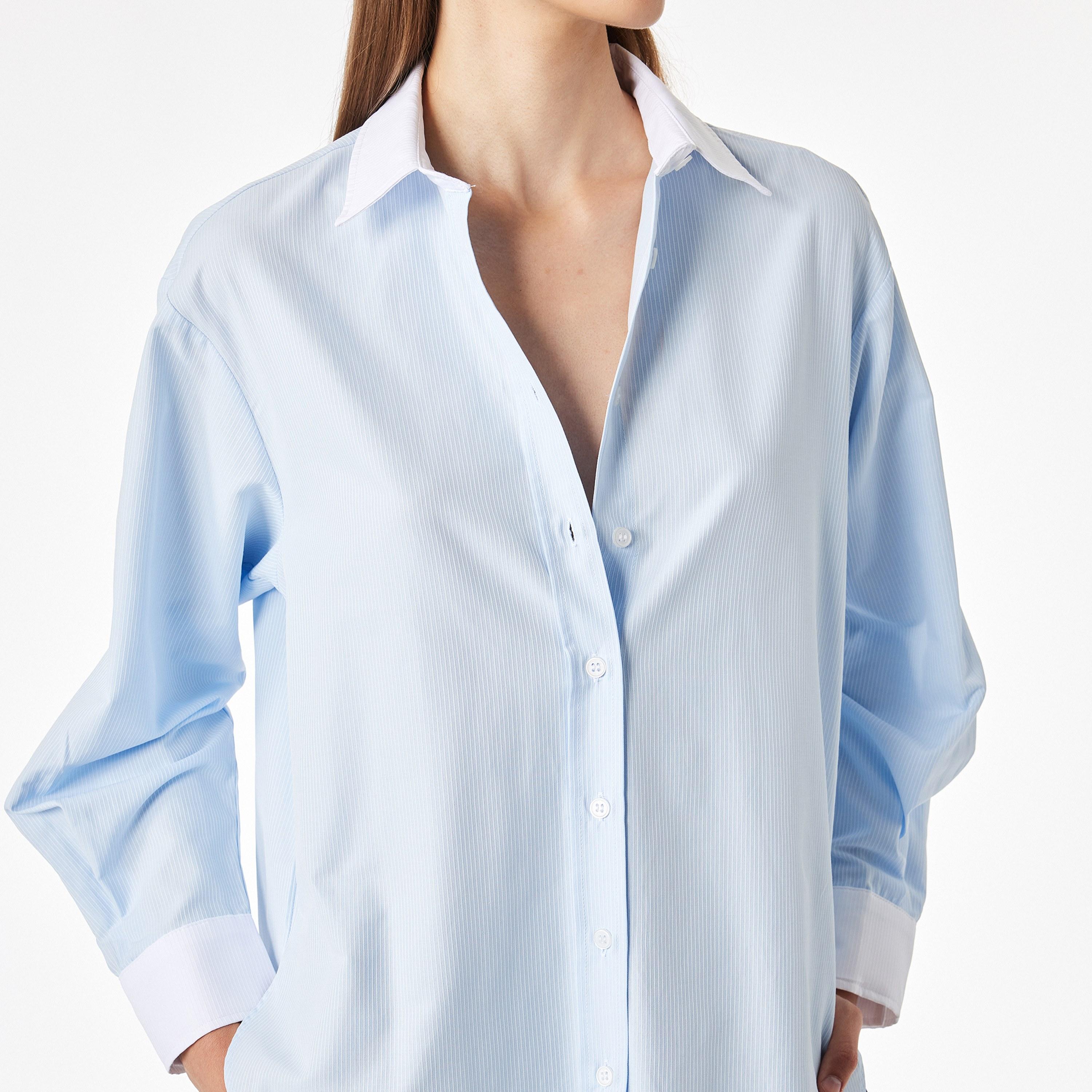 قميص نسائي مخطط باللون الأزرق من كوتون-women-clothing-shirtsandblouses-shirts-image-4