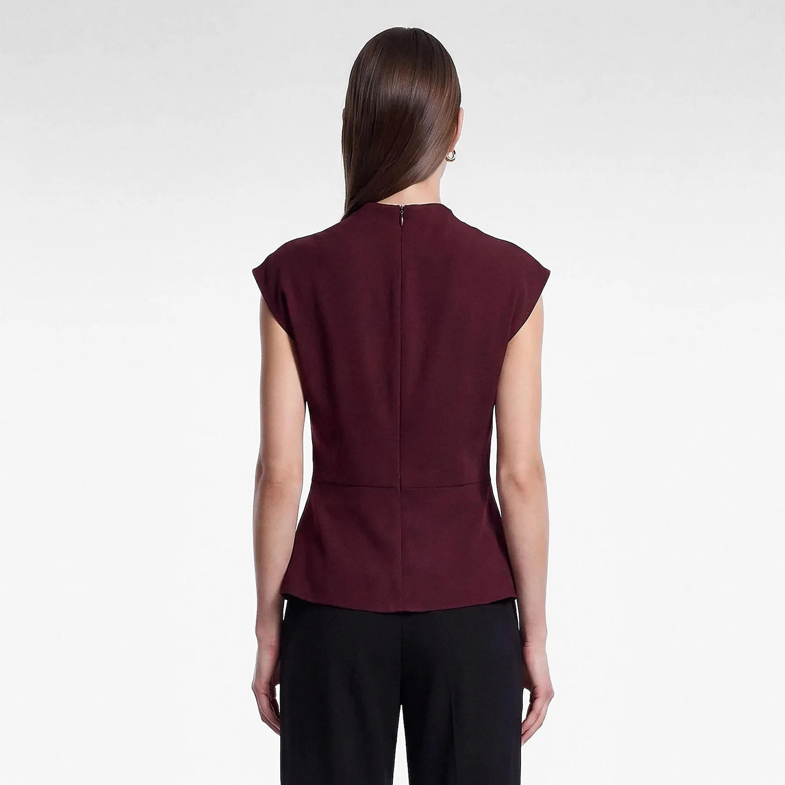 KOTON Cowl Neck Cap Sleeves Women's Top-women-clothing-plussize-shirtsandblouses-blouses-image-4