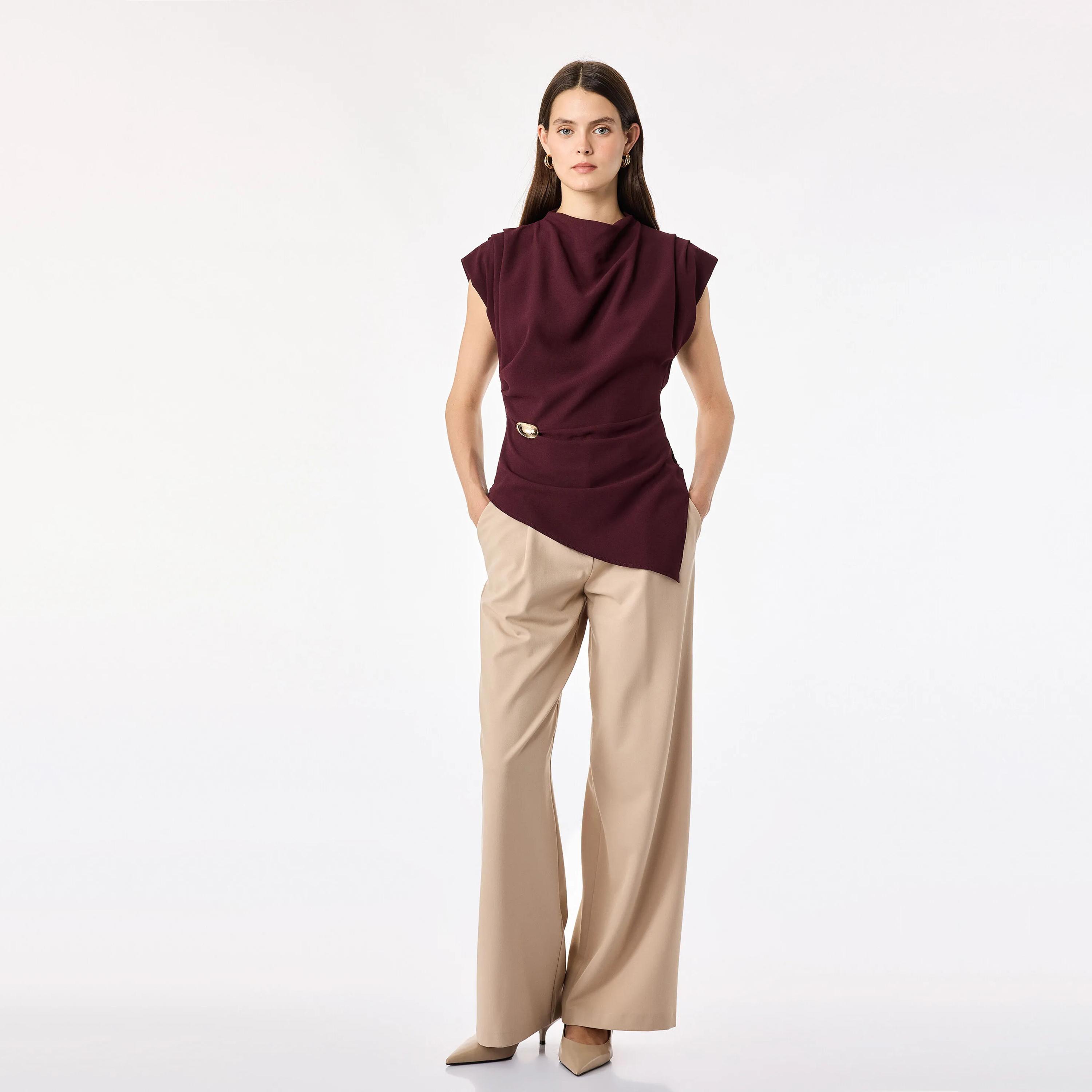 توب حريمي قماش قطن بفتحة رقبة كاول من كوتون-women-clothing-shirtsandblouses-blouses-image-7