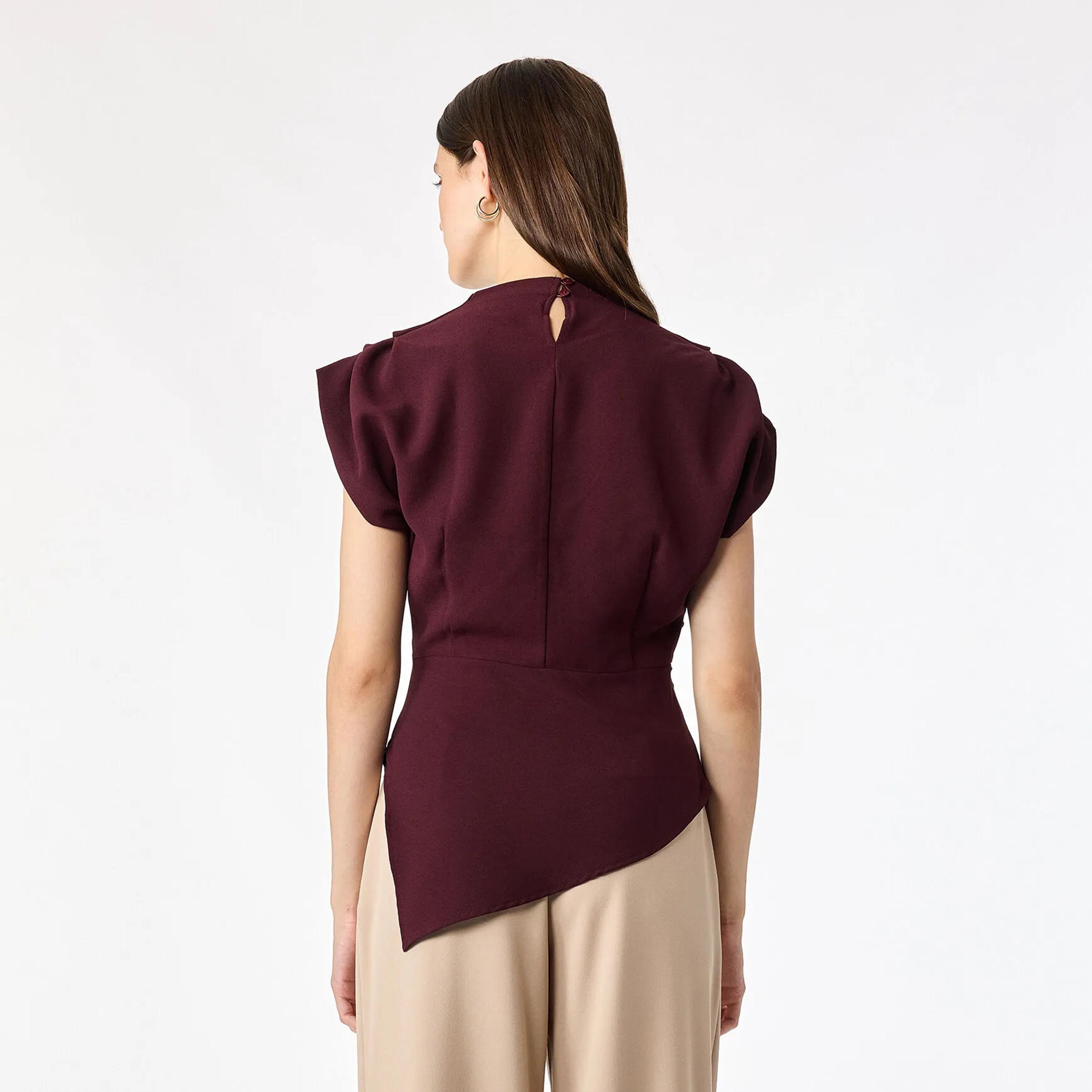 توب حريمي قماش قطن بفتحة رقبة كاول من كوتون-women-clothing-shirtsandblouses-blouses-image-9