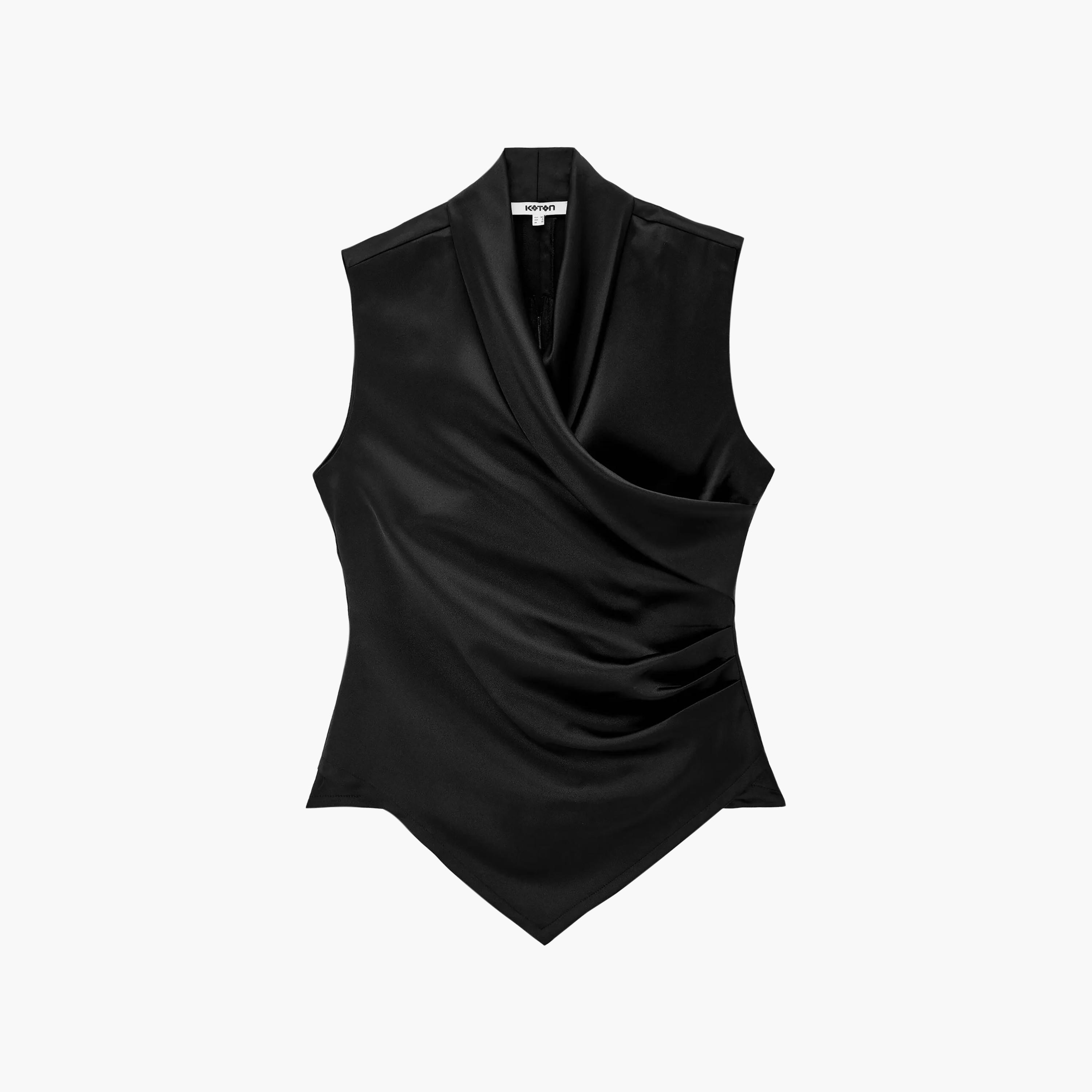 توب حريمي بتصميم ملفوف من قماش القطن من كوتون-women-clothing-shirtsandblouses-blouses-image-6