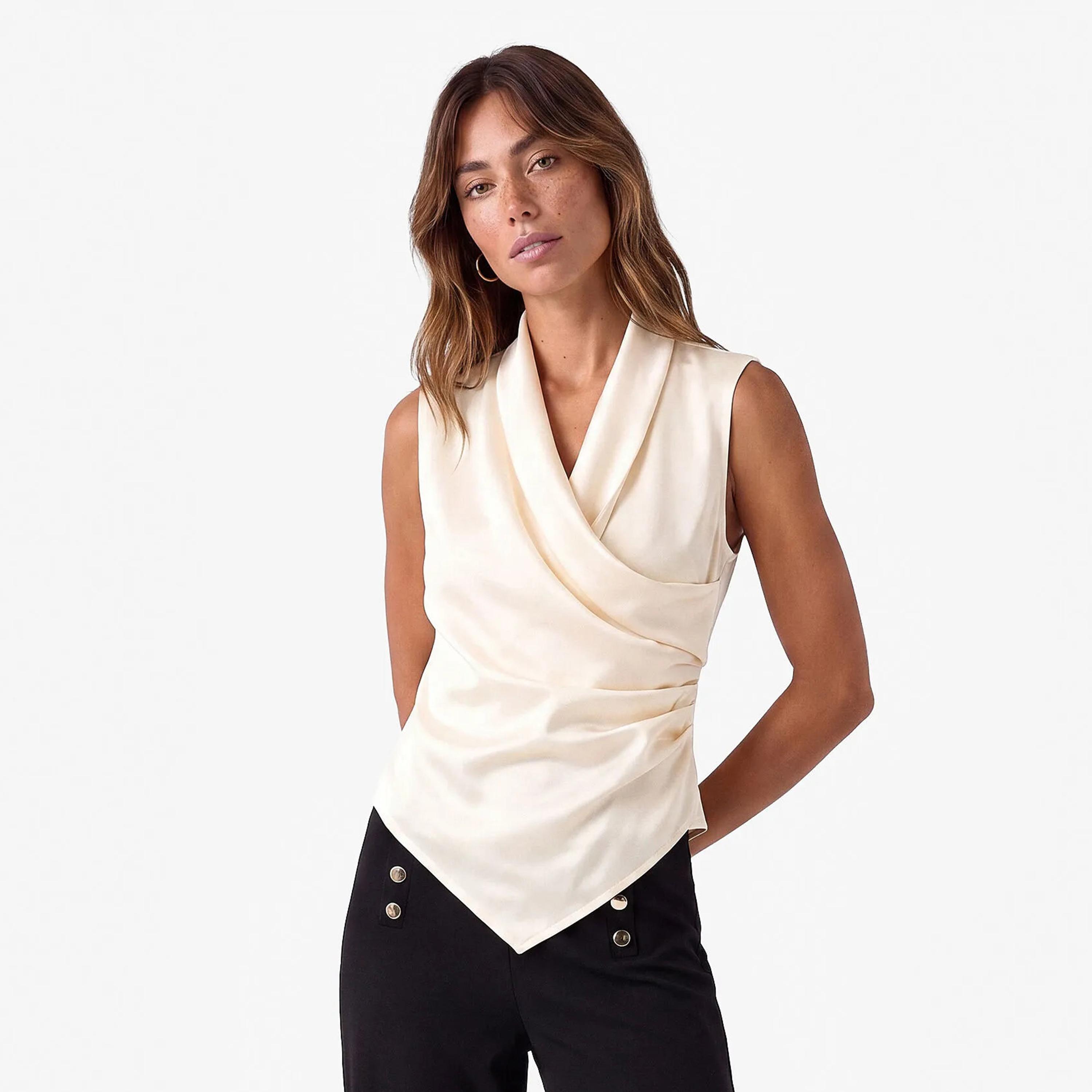 KOTON Cotton Women's Wrap Top-women-clothing-shirtsandblouses-blouses-image-1
