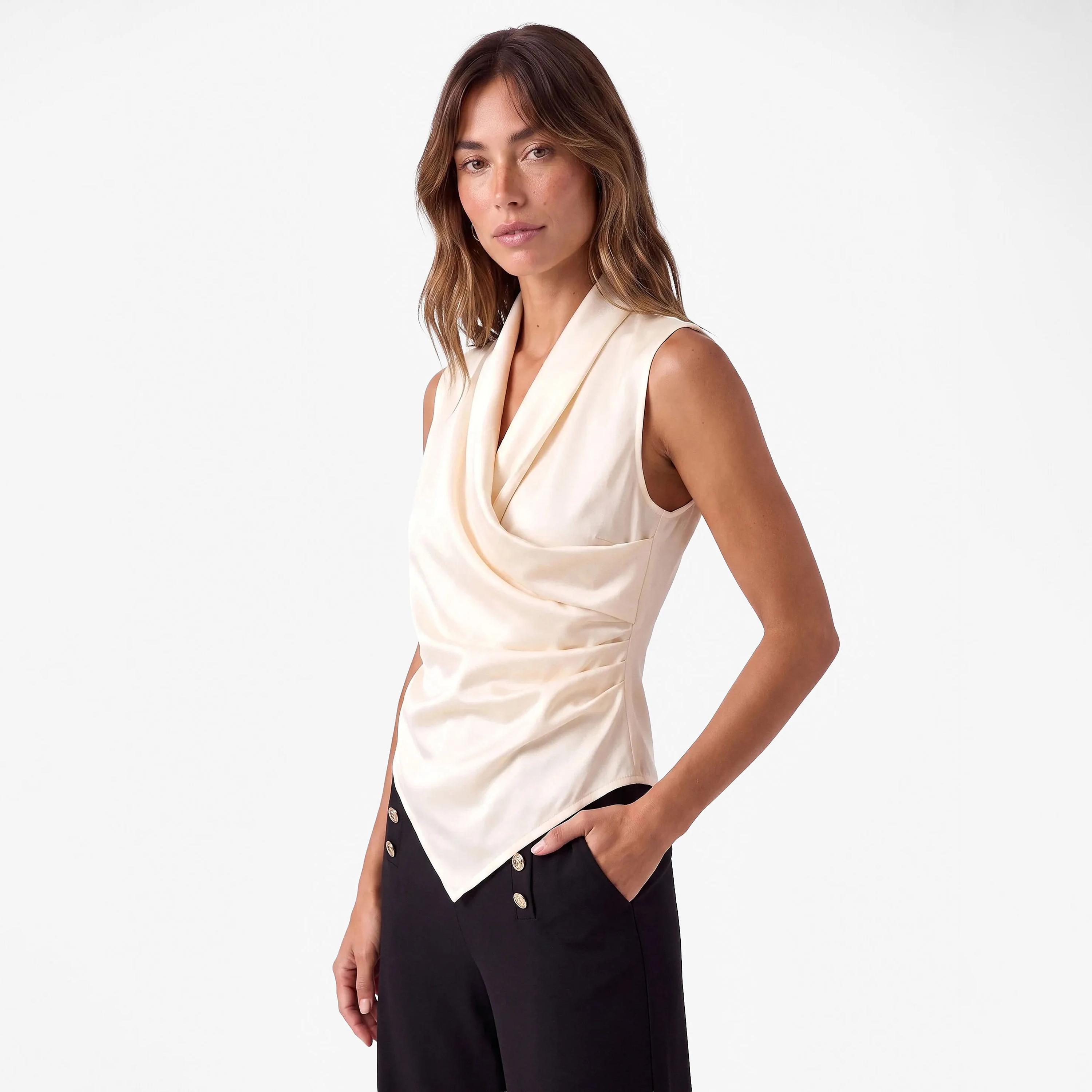 KOTON Cotton Women's Wrap Top-women-clothing-shirtsandblouses-blouses-image-3