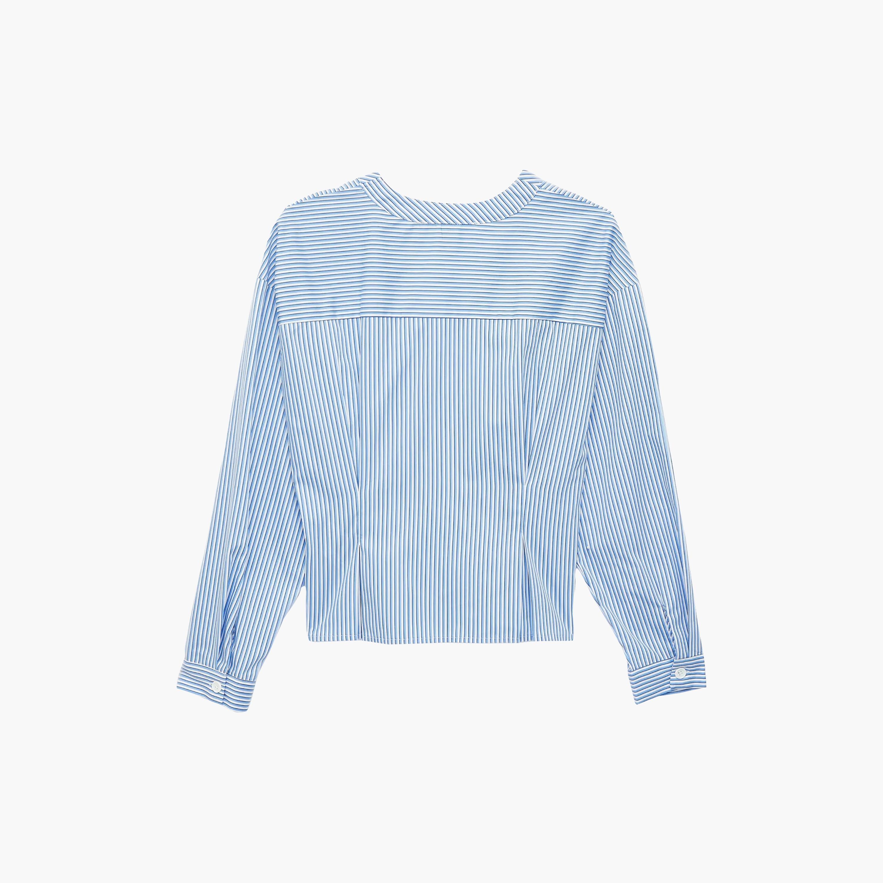 KOTON Blue Striped Women's Peplum Shirt-women-clothing-shirtsandblouses-shirts-image-2