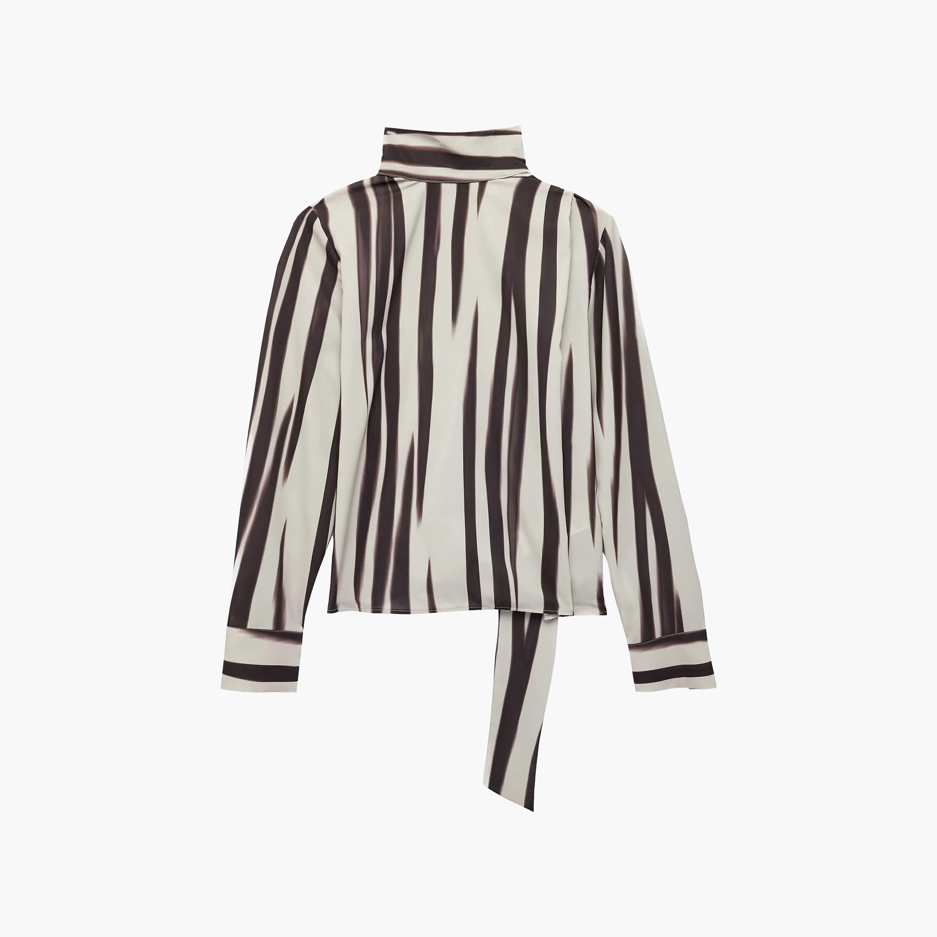 KOTON Multicolor Striped High Neck Women's Top-women-clothing-shirtsandblouses-blouses-image-2