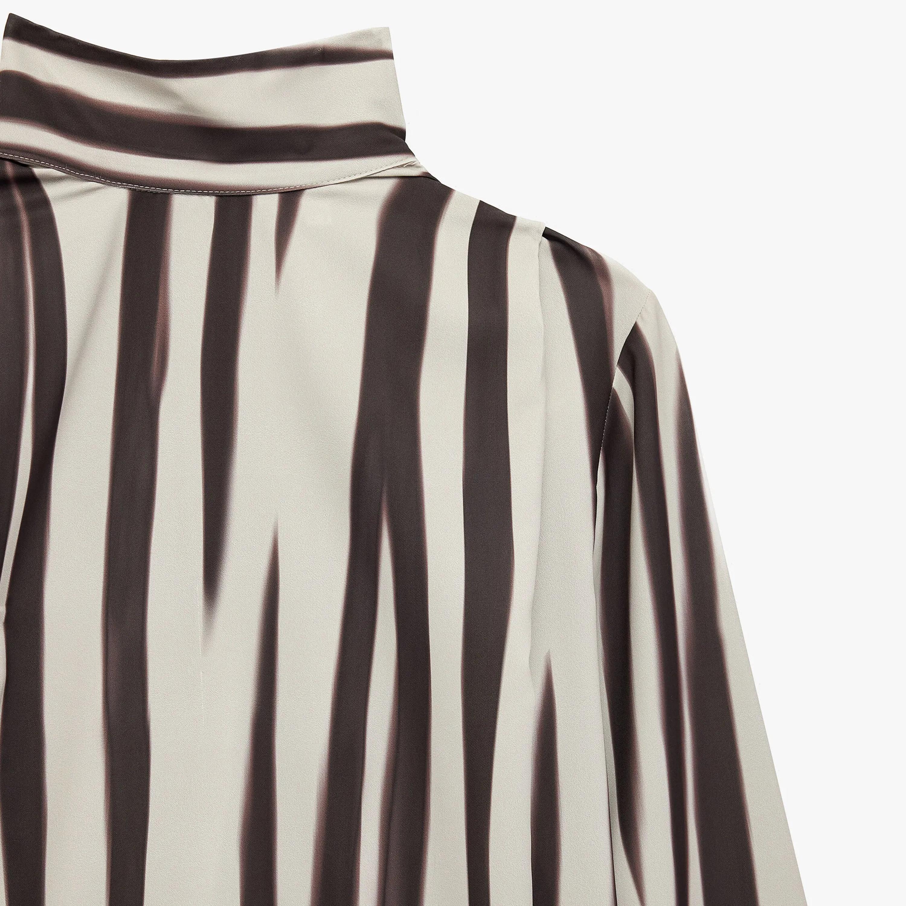 KOTON Multicolor Striped High Neck Women's Top-women-clothing-shirtsandblouses-blouses-image-3
