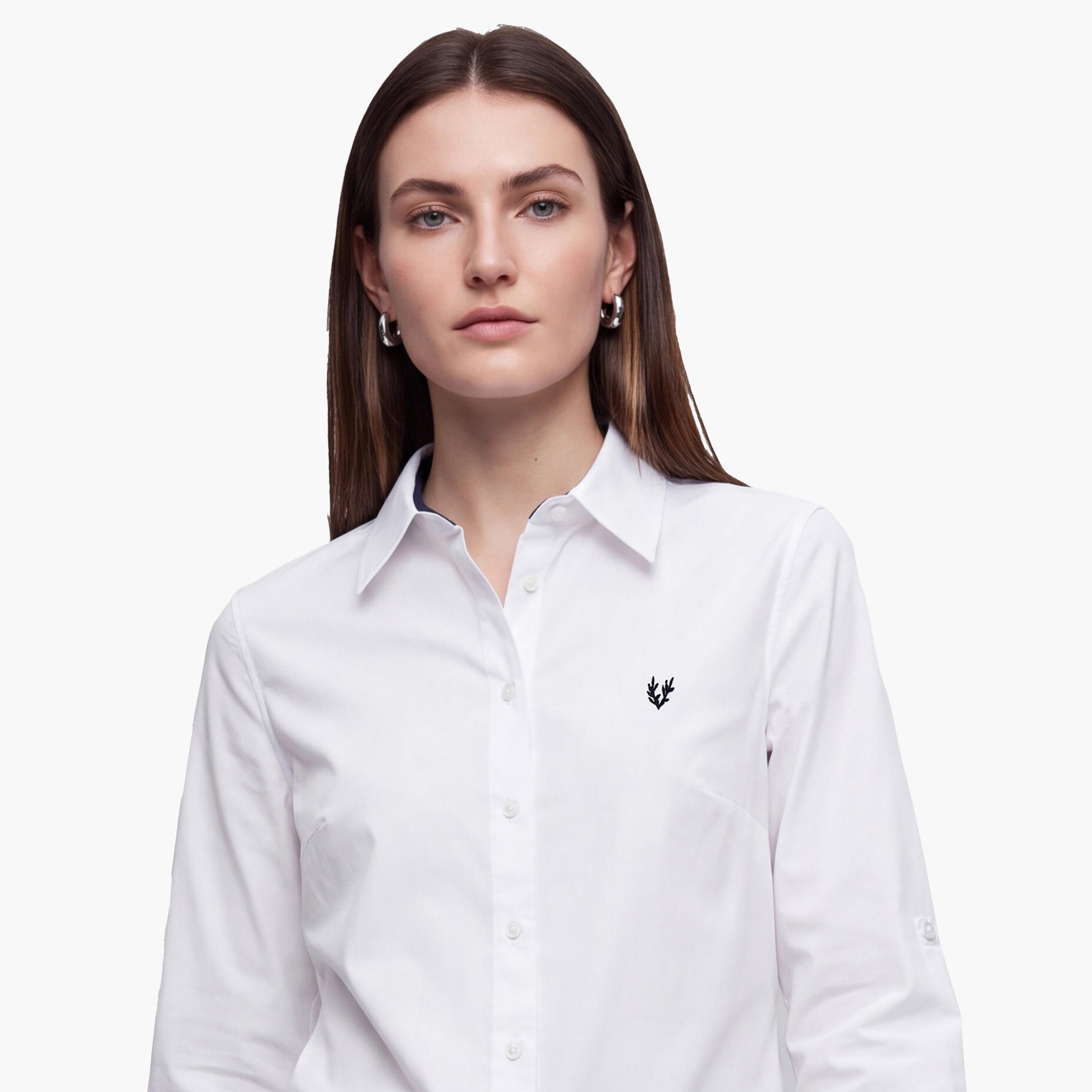 KOTON White Pointed Collar Women's Shirt-women-clothing-shirtsandblouses-shirts-image-3