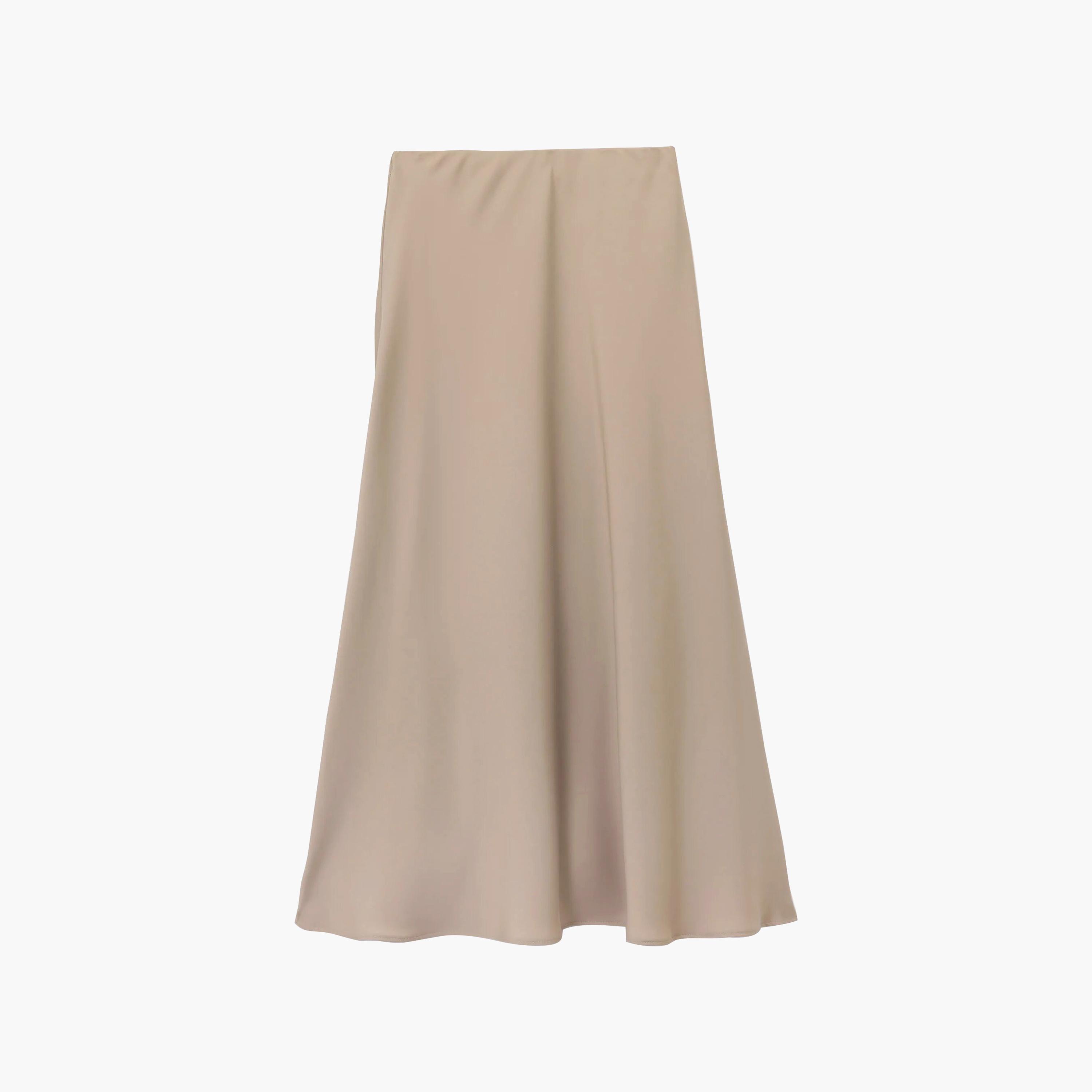 تنورة ميدي حريمي بقصة A-Line قماش ساتان من كوتون-women-clothing-skirts-image-5