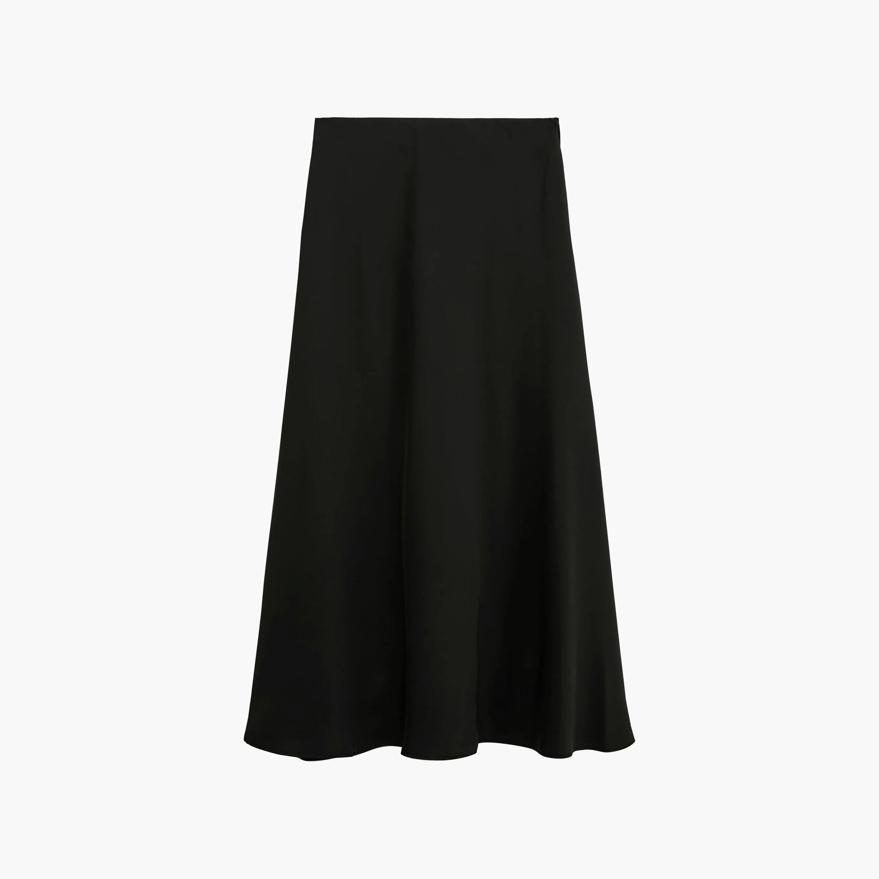 تنورة ميدي حريمي بقصة A-Line قماش ساتان من كوتون-women-clothing-skirts-image-1
