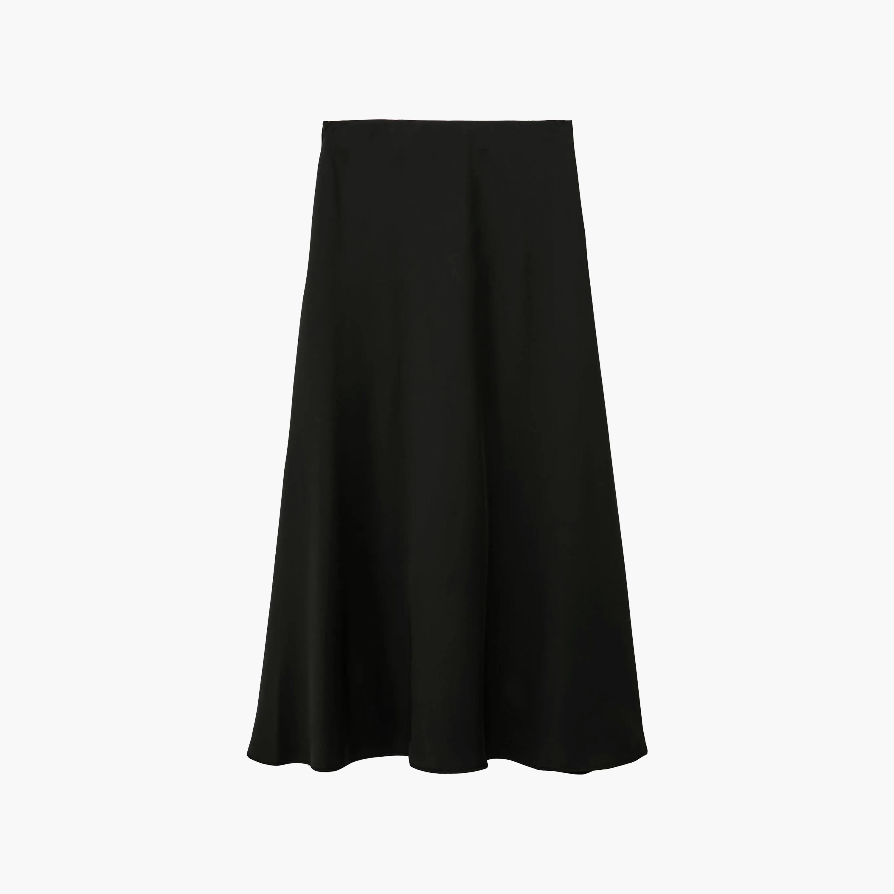 تنورة ميدي حريمي بقصة A-Line قماش ساتان من كوتون-women-clothing-skirts-image-2
