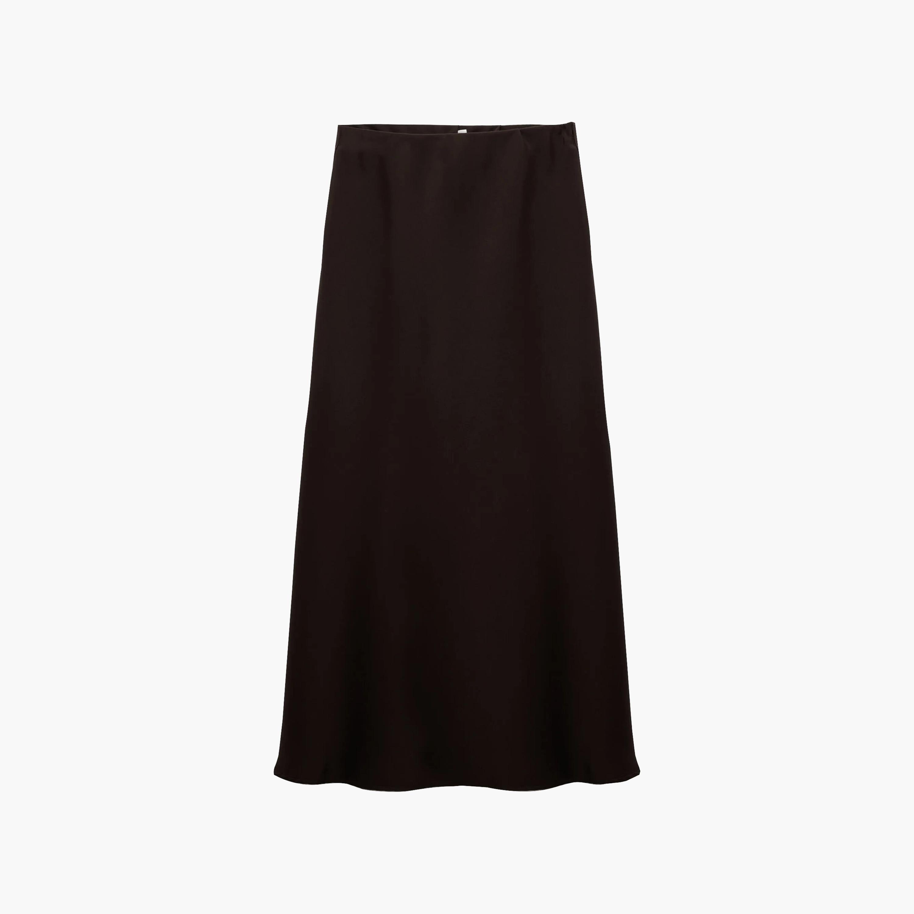 تنورة ميدي حريمي بقصة A-Line قماش ساتان من كوتون-women-clothing-skirts-image-12