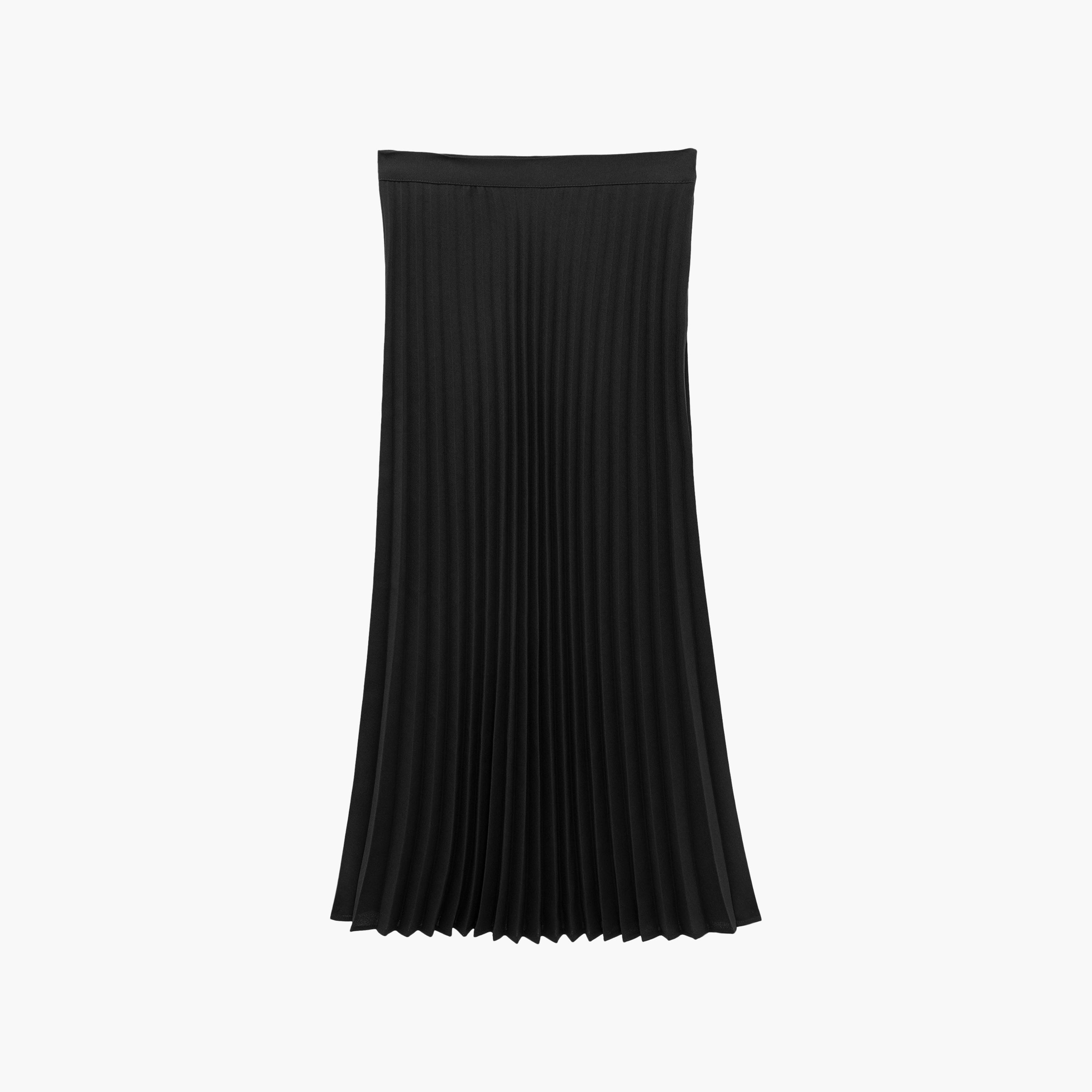 تنورة ميدي حريمي بليسيه من كوتون-women-clothing-skirts-image-1