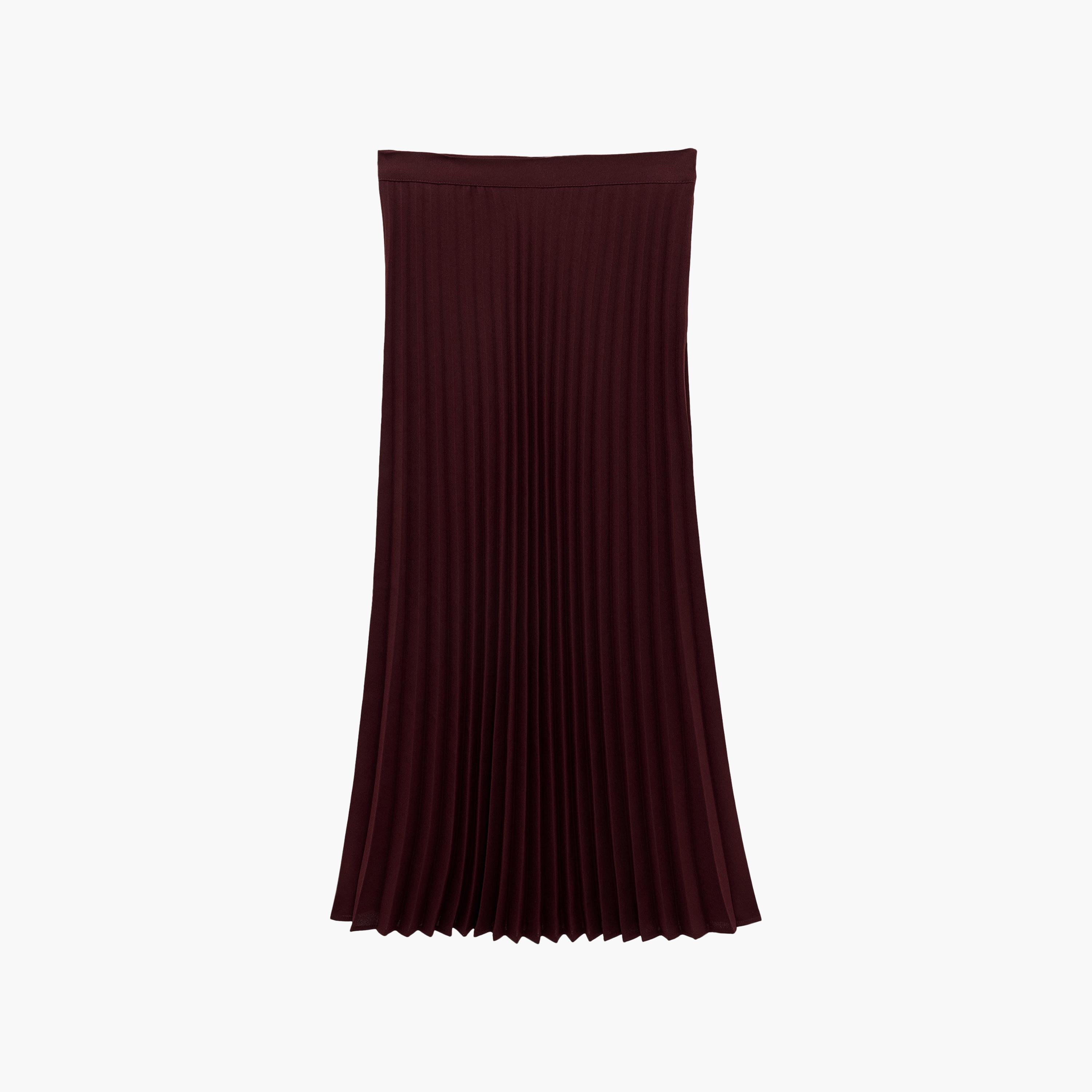 تنورة ميدي حريمي بليسيه من كوتون-women-clothing-skirts-image-1