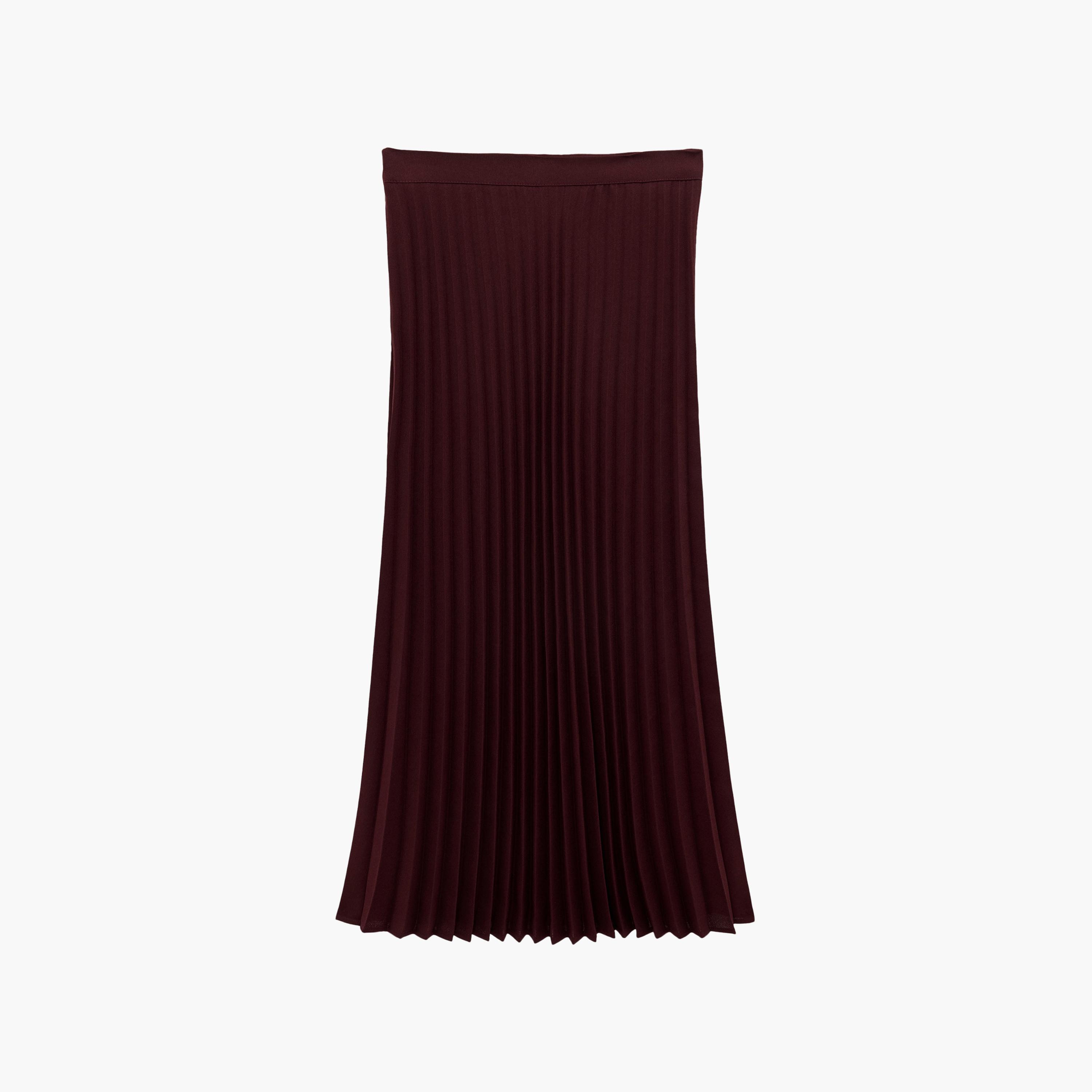تنورة ميدي حريمي بليسيه من كوتون-women-clothing-skirts-image-2