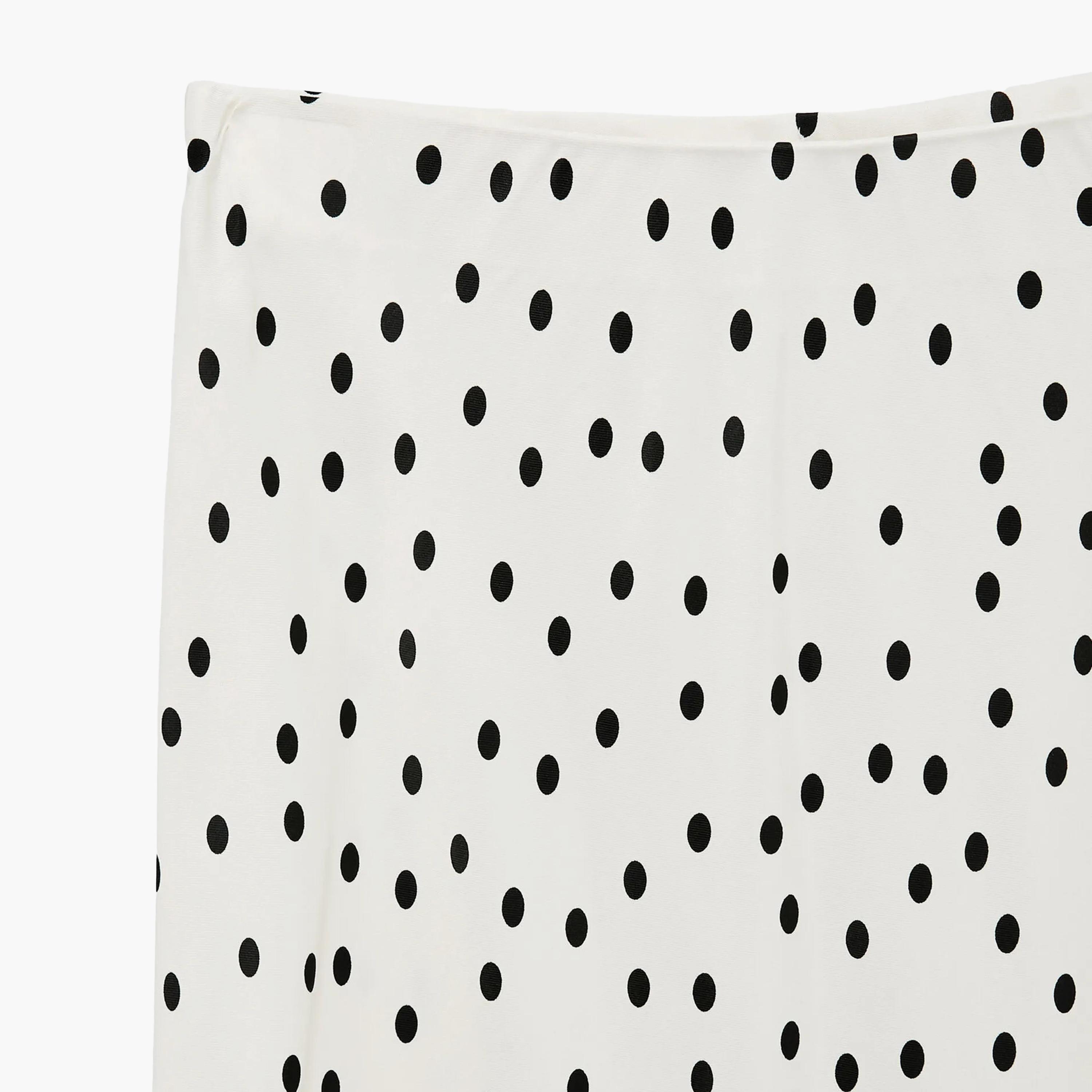KOTON White Polka Dot Women's Straight Midi Skirt-women-clothing-skirts-image-3