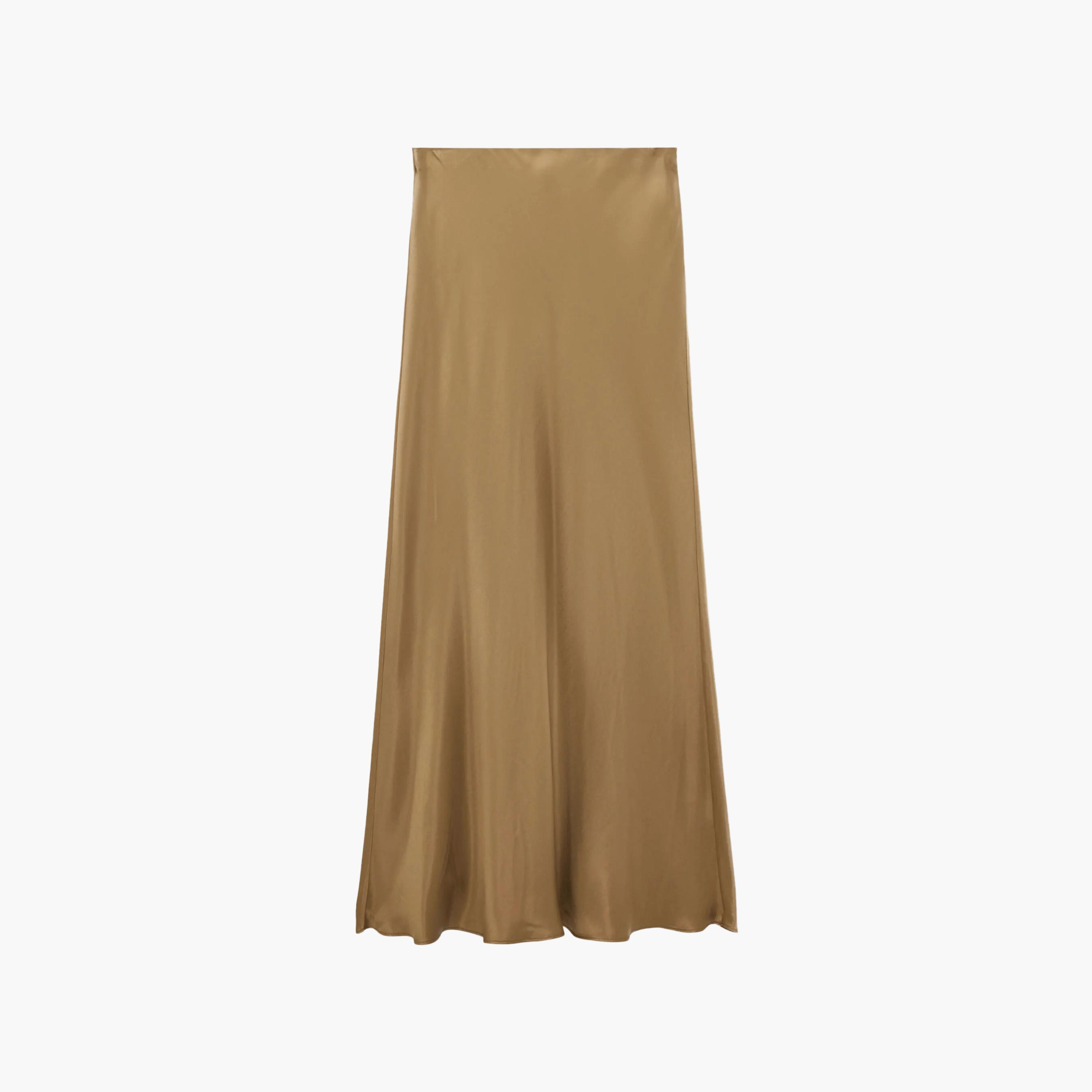 KOTON Green Women's Bias-Cut Midi Skirt-women-clothing-skirts-image-1