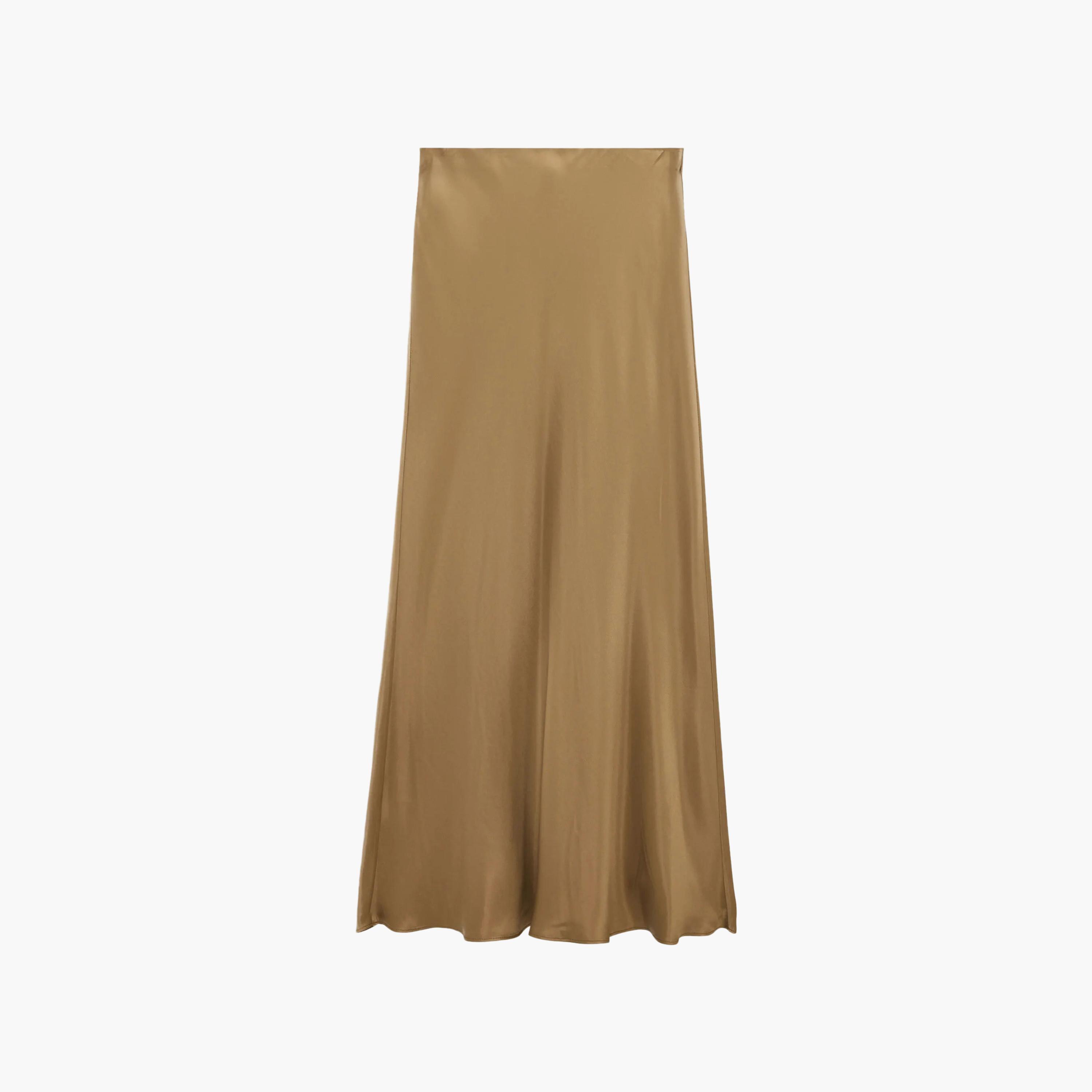 KOTON Green Women's Bias-Cut Midi Skirt-women-clothing-skirts-image-2
