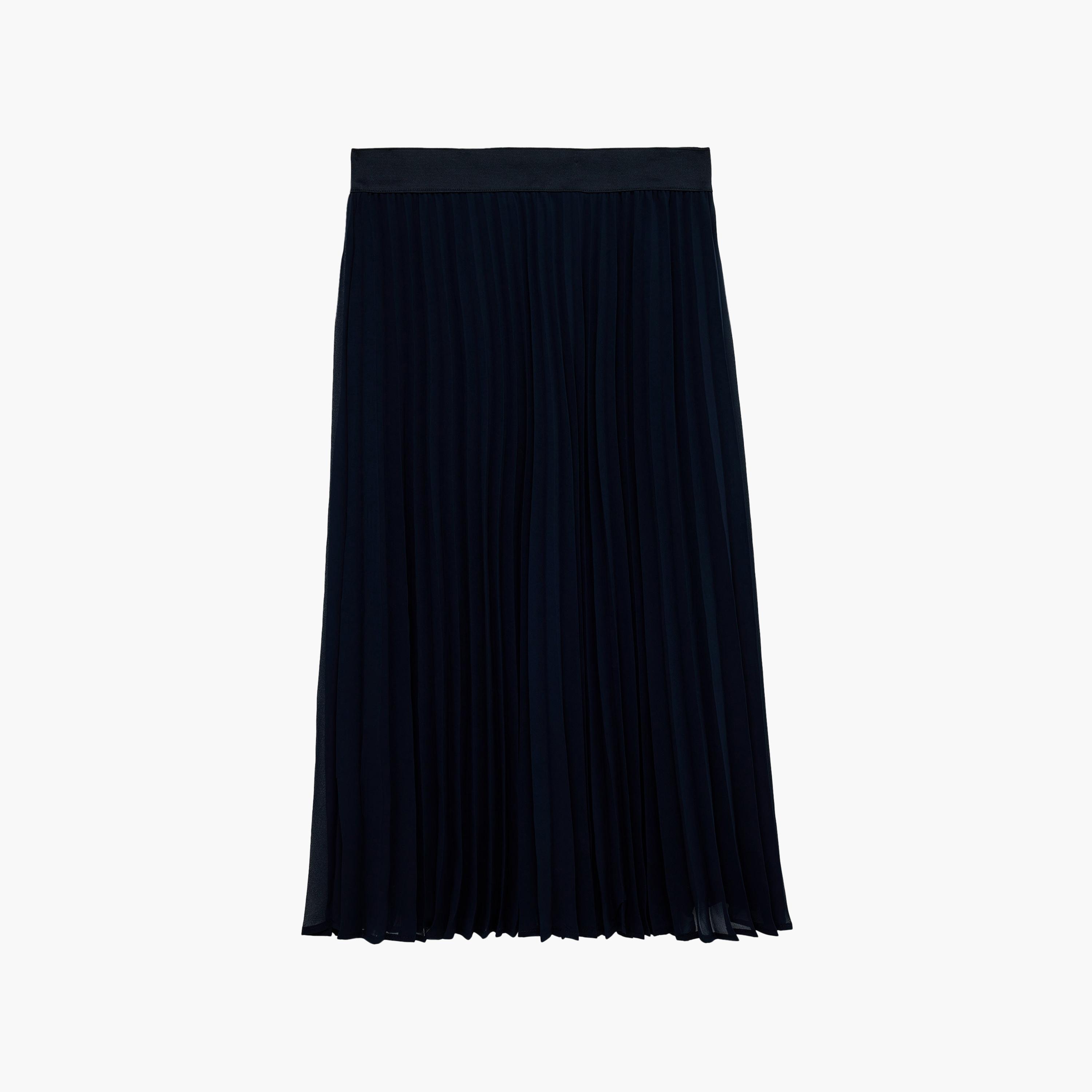 تنورة ميدي حريمي بليسيه من كوتون-women-clothing-skirts-image-1