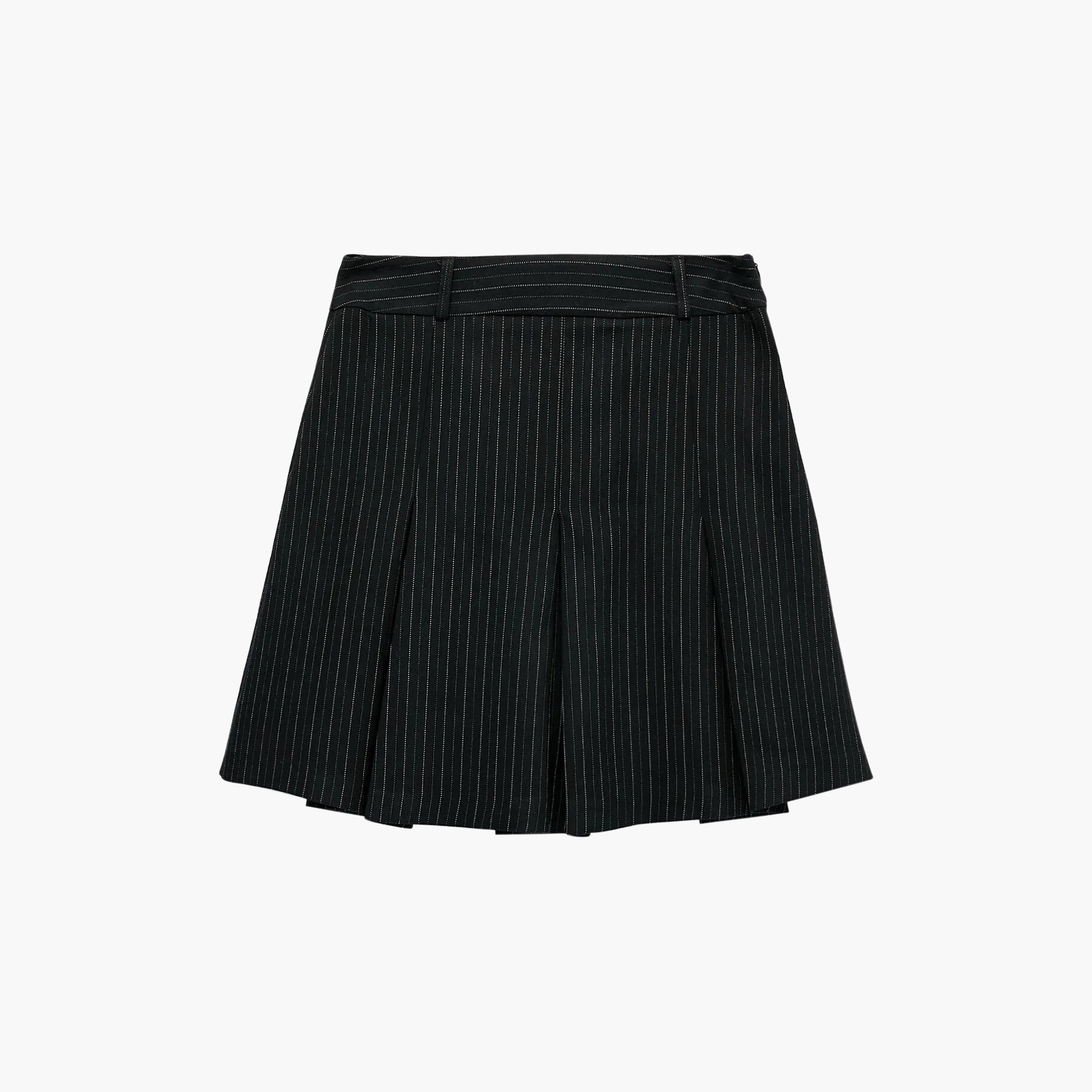 KOTON Navy Striped A-Line Women's Mini Skirt-women-clothing-skirts-image-6