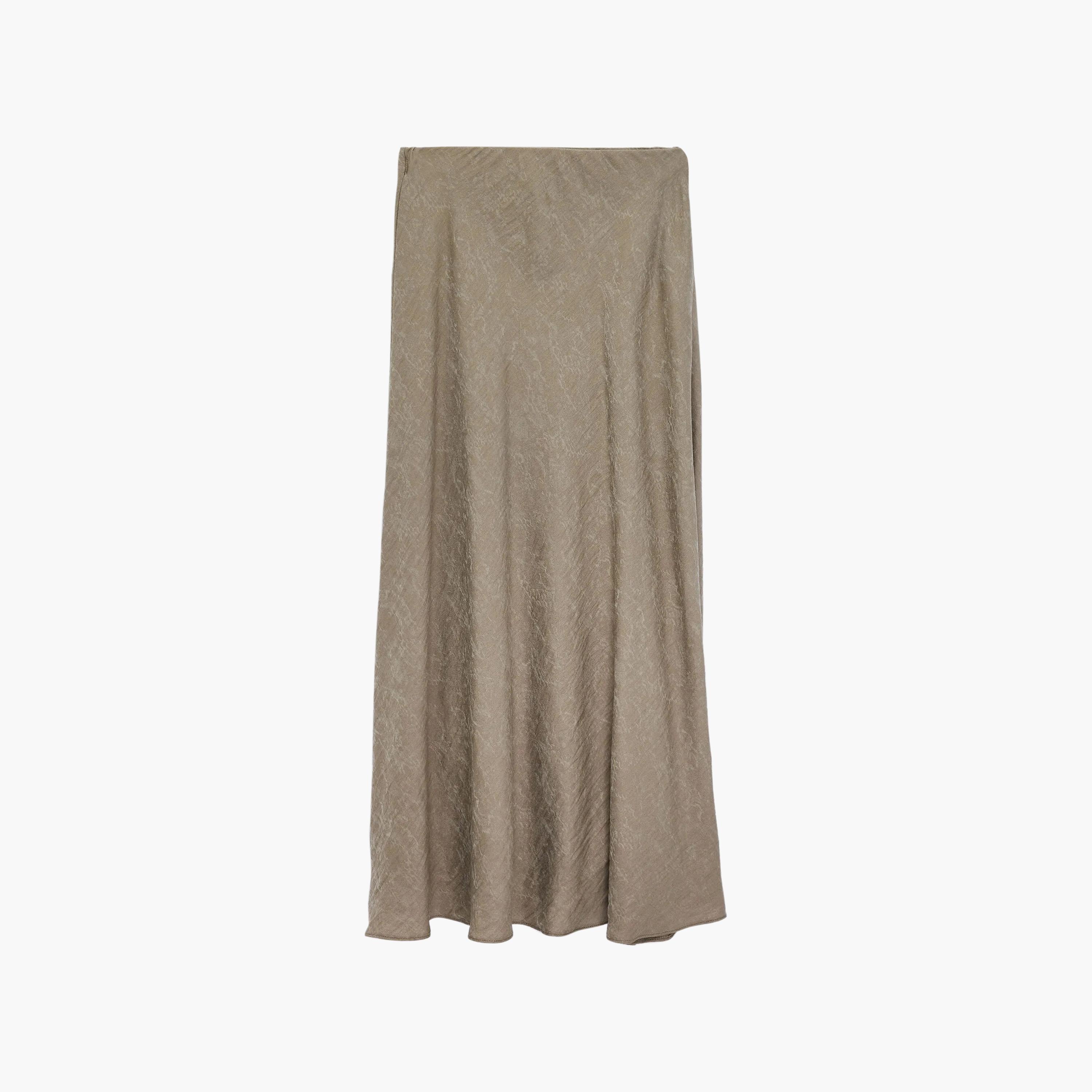 KOTON Brown Textured Bias-Cut Women's Maxi Skirt-women-clothing-skirts-image-6