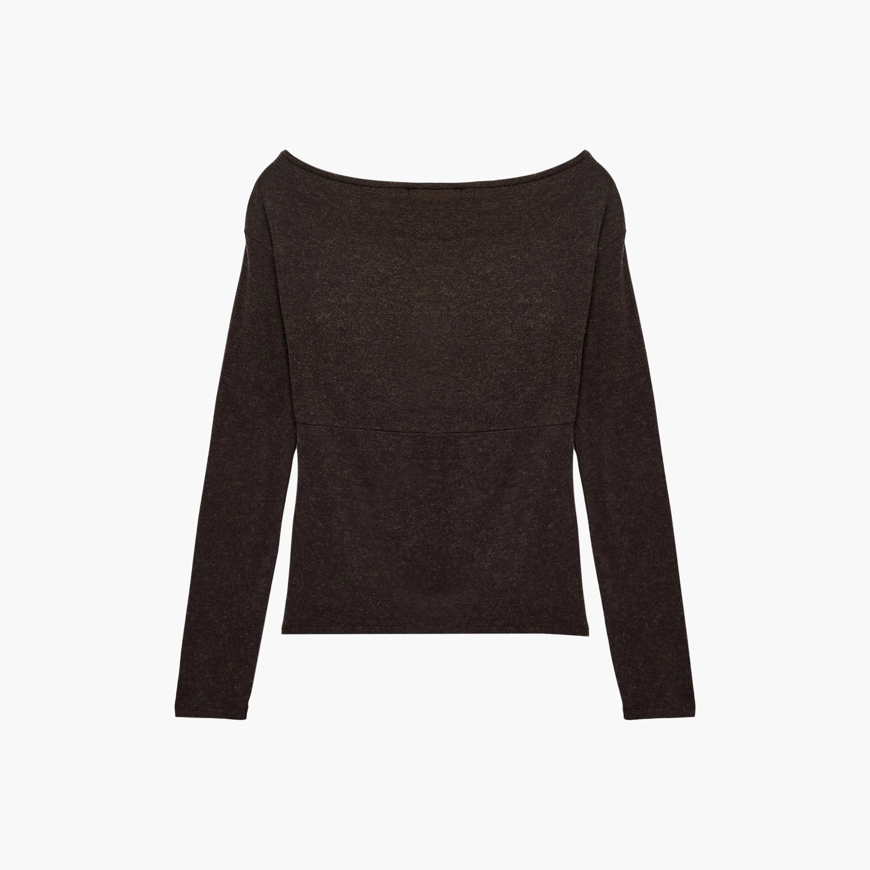 KOTON Brown Cowl Neck Women's Top-women-clothing-shirtsandblouses-blouses-image-4