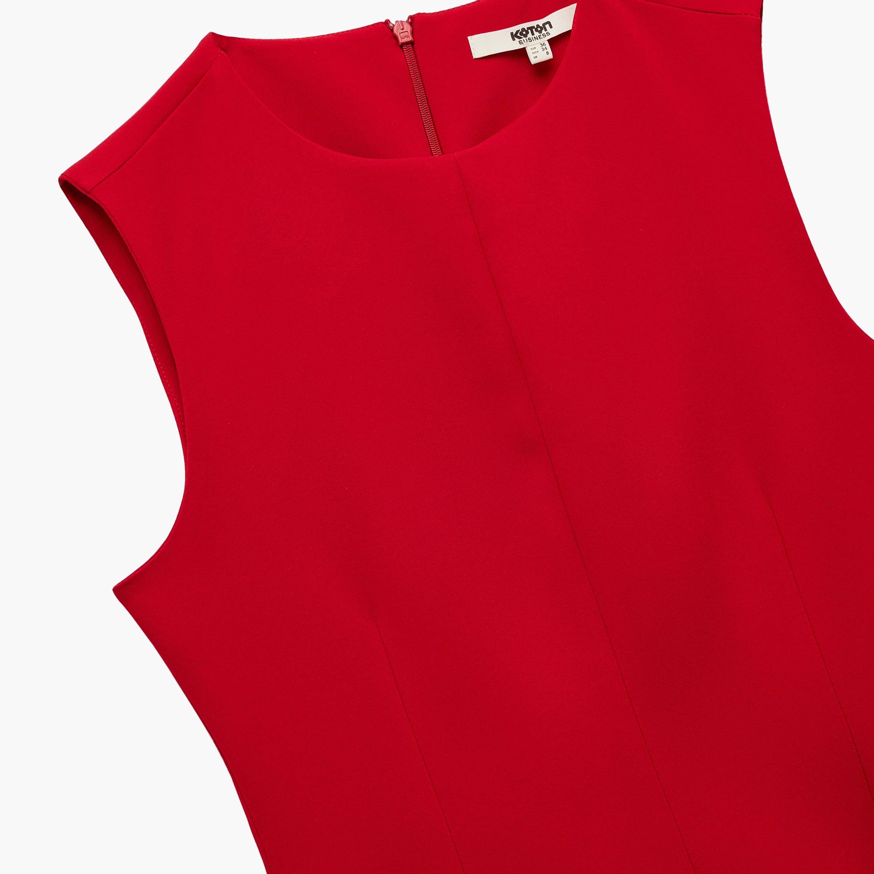 KOTON Red Sheath Women's Mini Dress-women-clothing-dresses-image-4