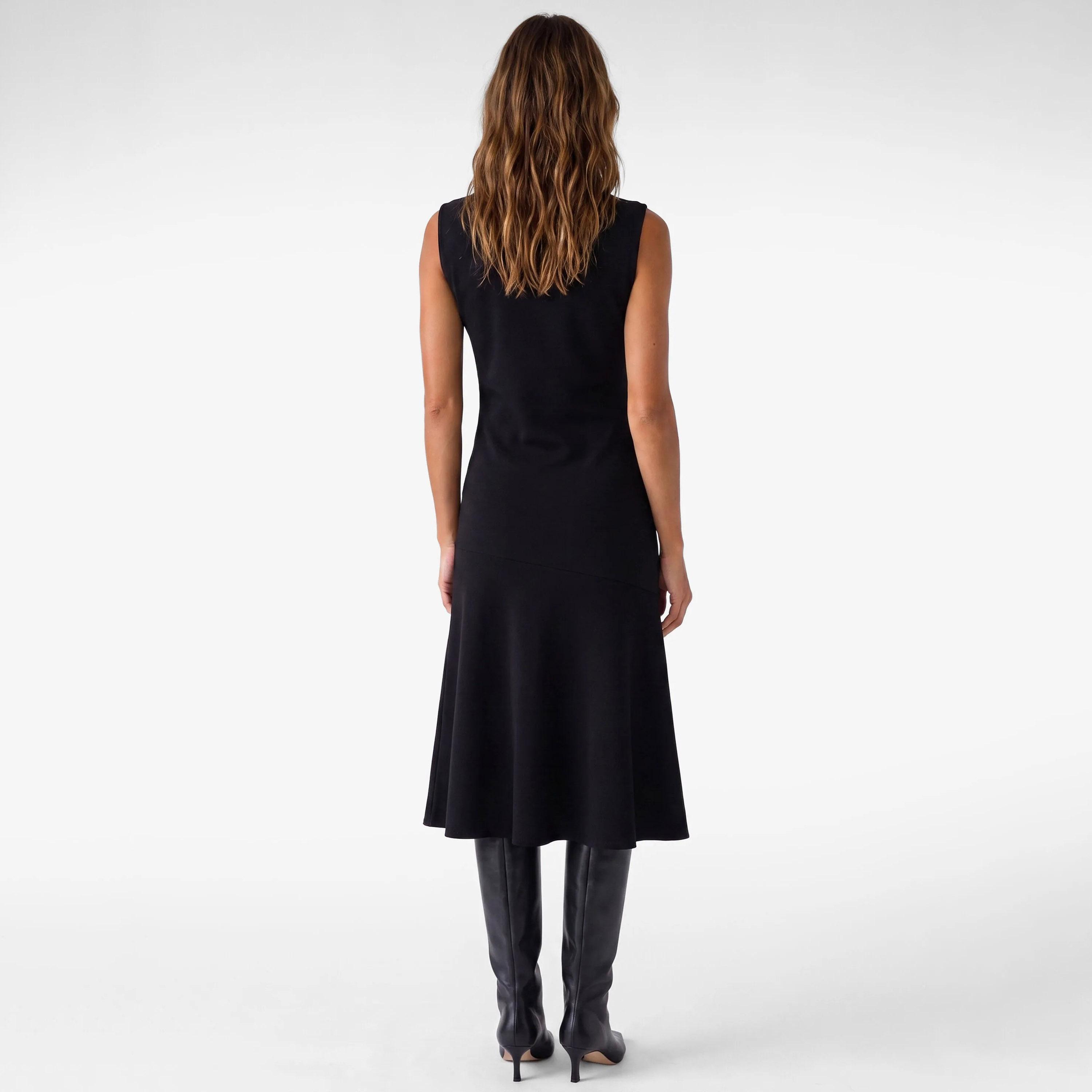 KOTON Mock Neck Fit & Flared Women's Midi Dress-women-clothing-dresses-image-3