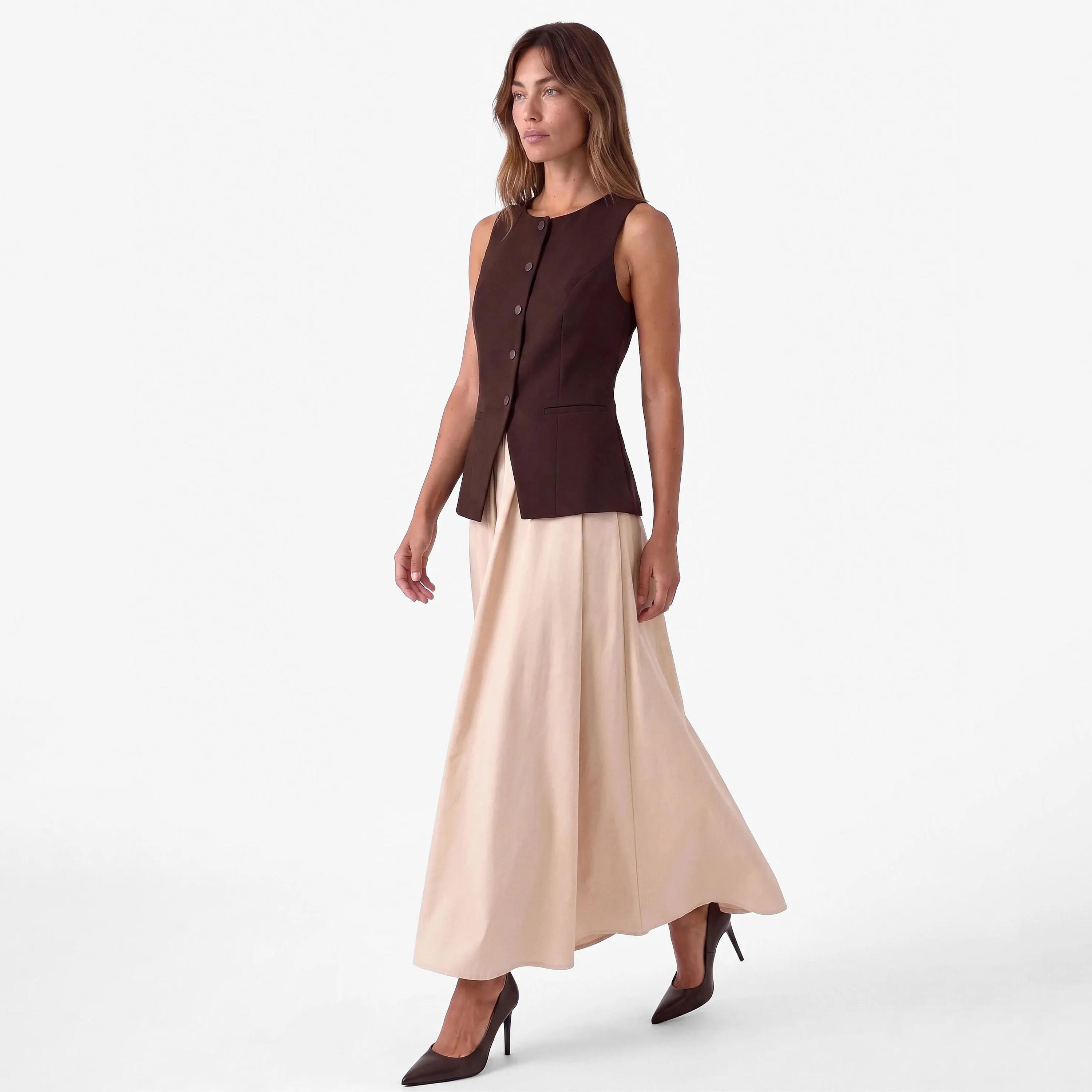 KOTON Brown Women's Maxi Dress-women-clothing-dresses-image-1