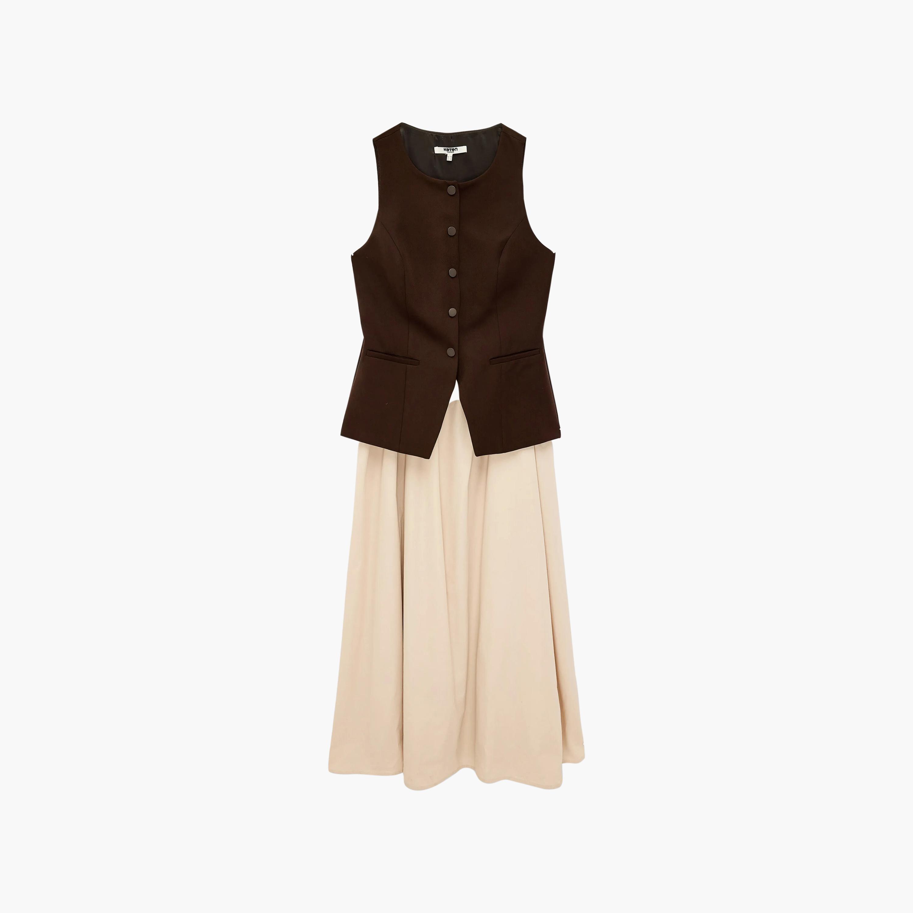 KOTON Brown Women's Maxi Dress-women-clothing-dresses-image-5