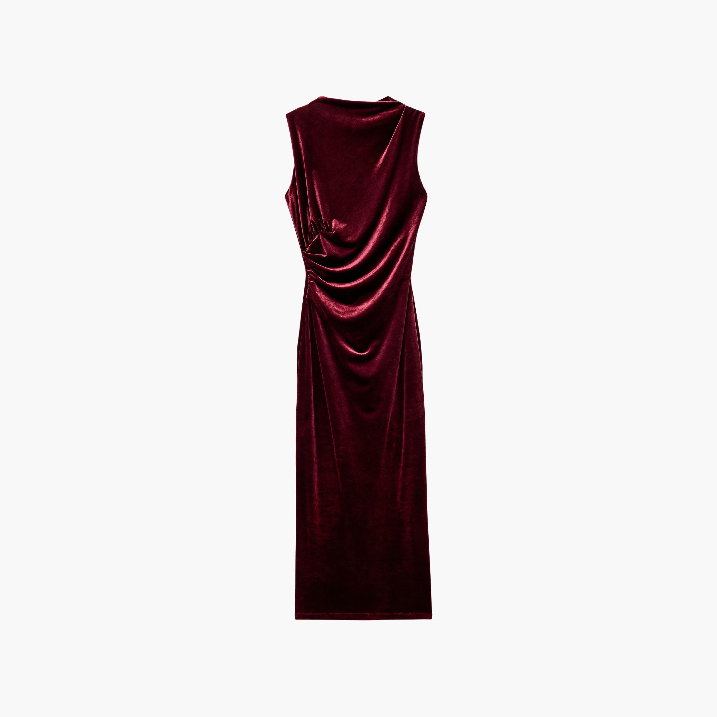KOTON Cotton Cowl Neck Column Women's Maxi Dress-women-clothing-dresses-image-5