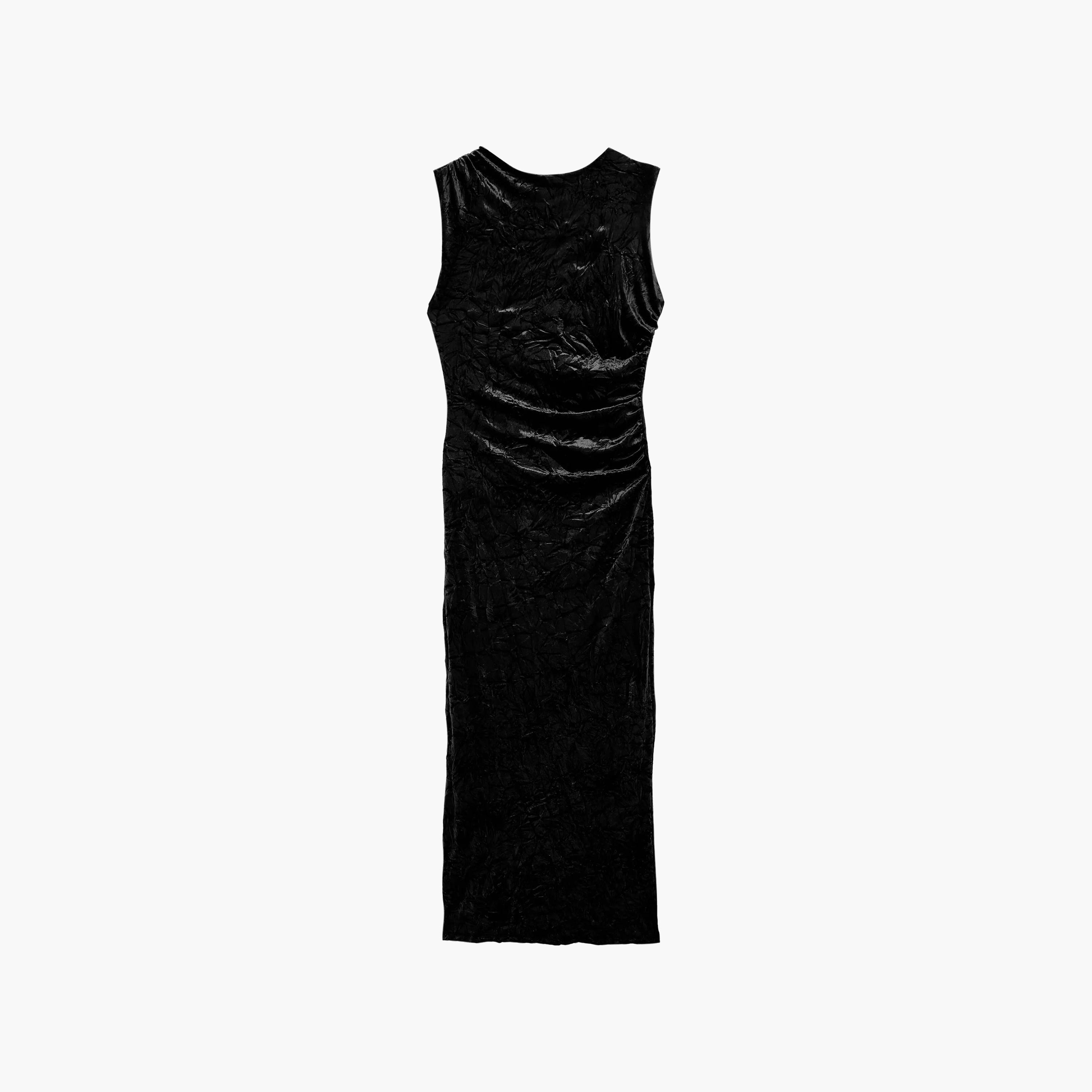 KOTON Crinkled Cotton Column Women's Midi Dress-women-clothing-dresses-image-5
