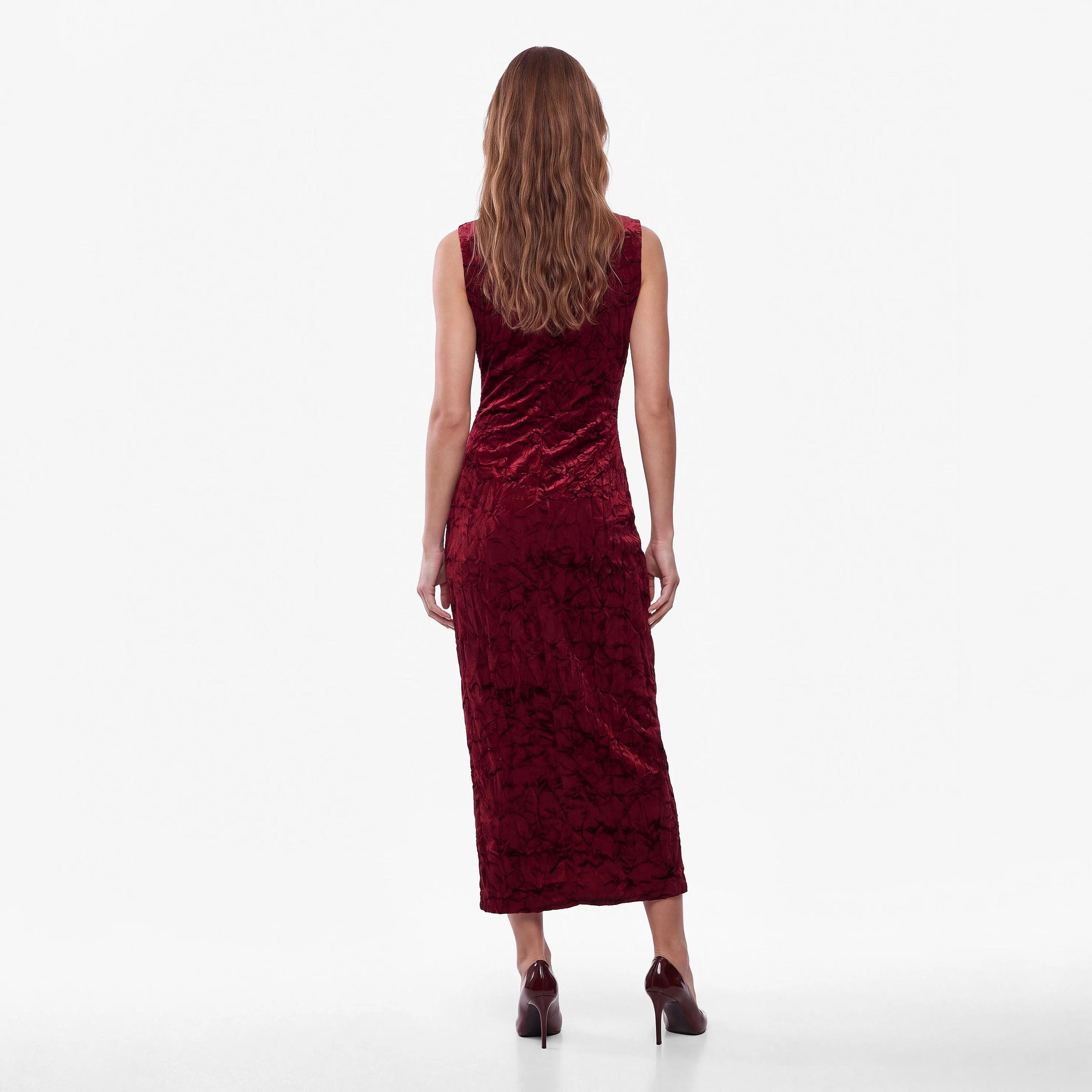 فستان ميدي حريمي بتصميم مستقيم (كولوم) من قماش قطن مجعد من كوتون-women-clothing-dresses-image-12