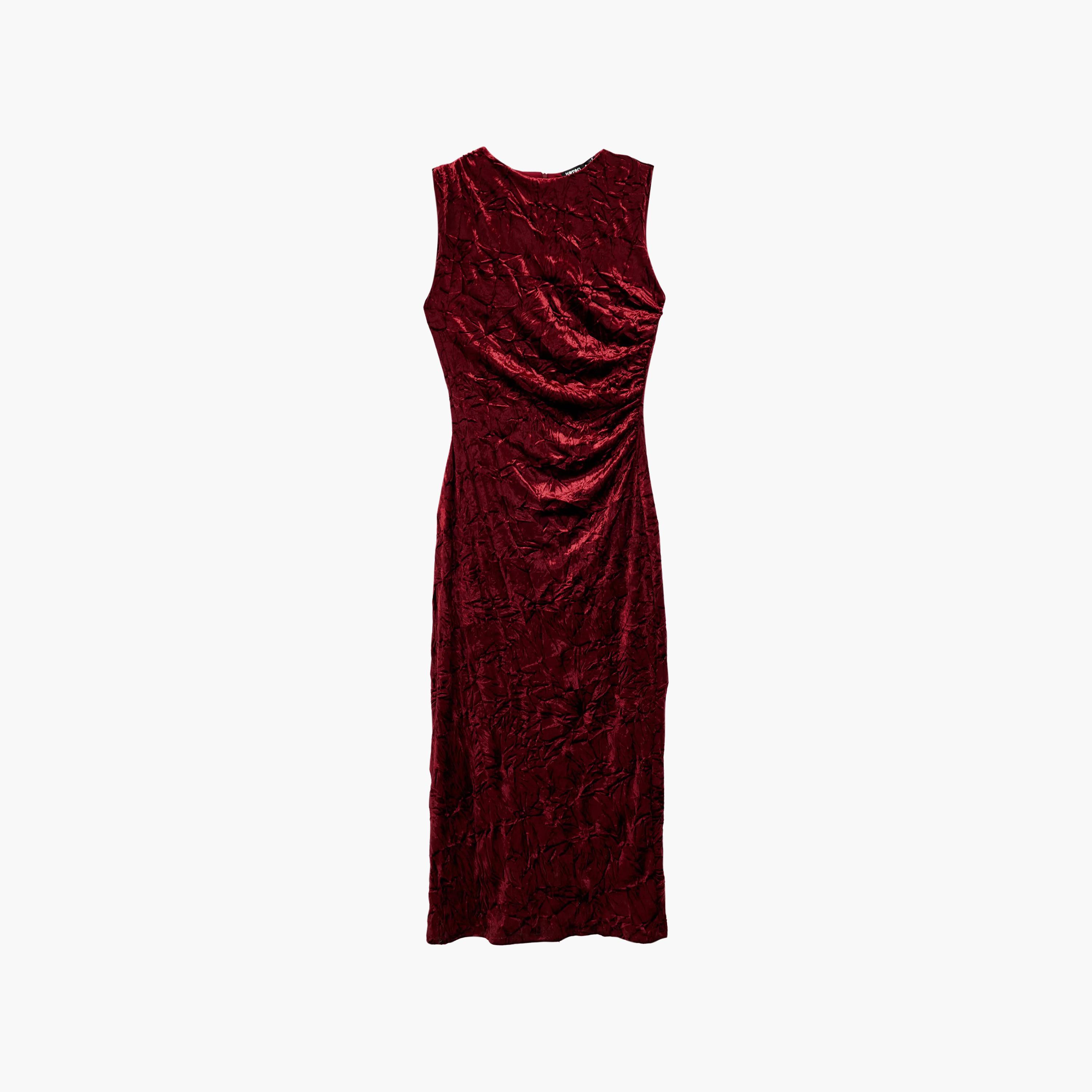 فستان ميدي حريمي بتصميم مستقيم (كولوم) من قماش قطن مجعد من كوتون-women-clothing-dresses-image-14